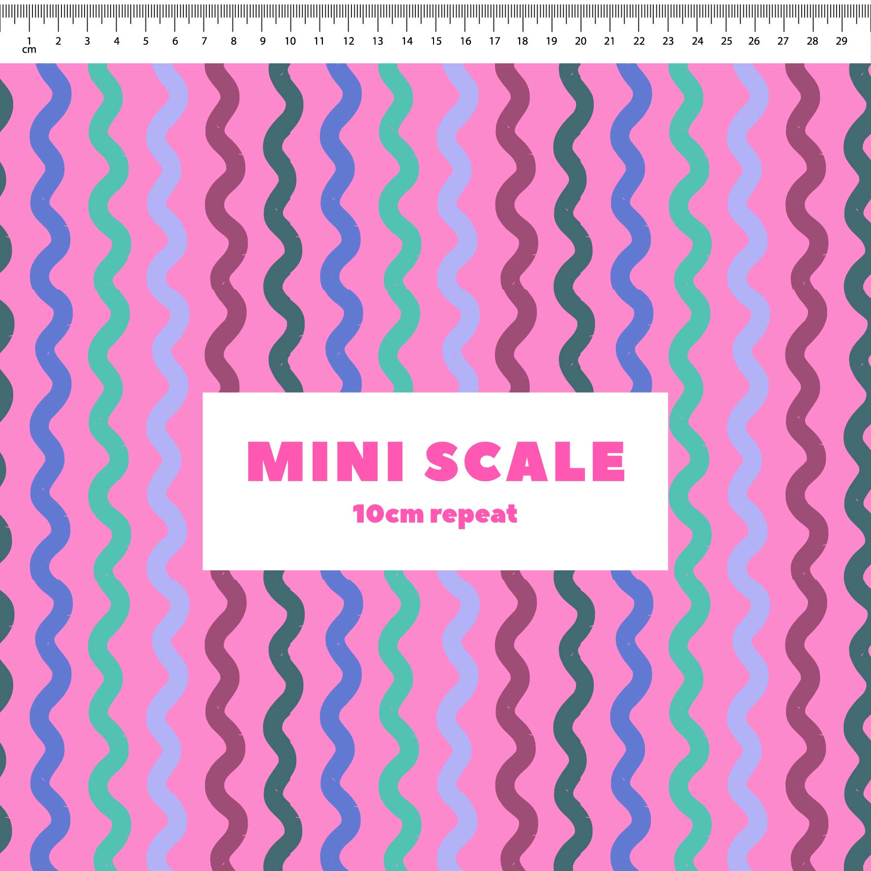 Squiggle Stripes (Pink) Preorder Fabric by New Kid Club