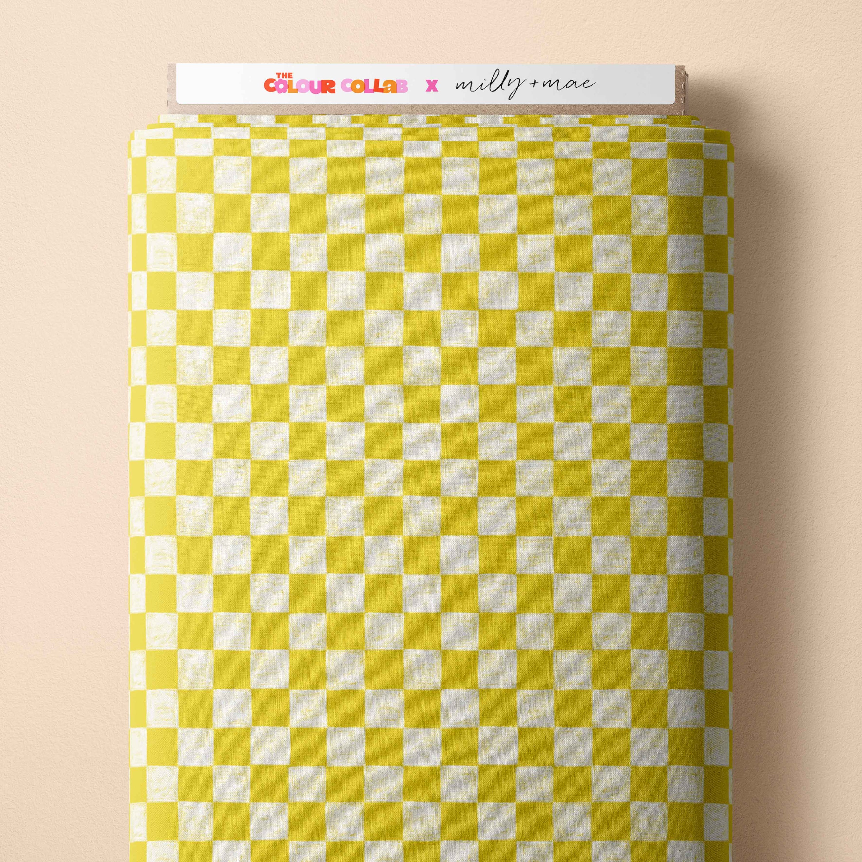 Sunshine Checkers Preorder Fabric by Milly + Mae