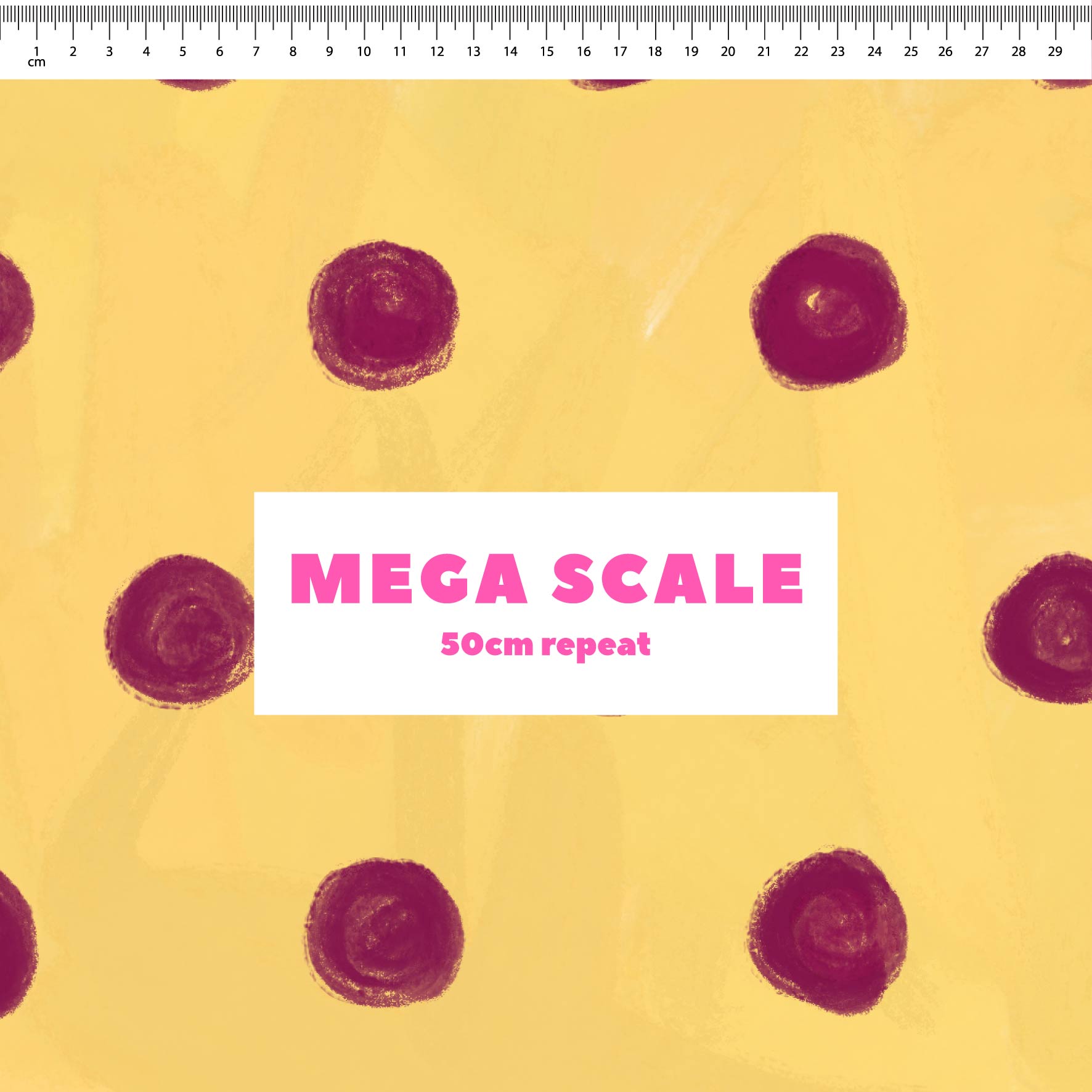 Teeny Tiny Polka Dots (Iris & Ribbon) fabric print by Carly B in 50cm Mega Scale