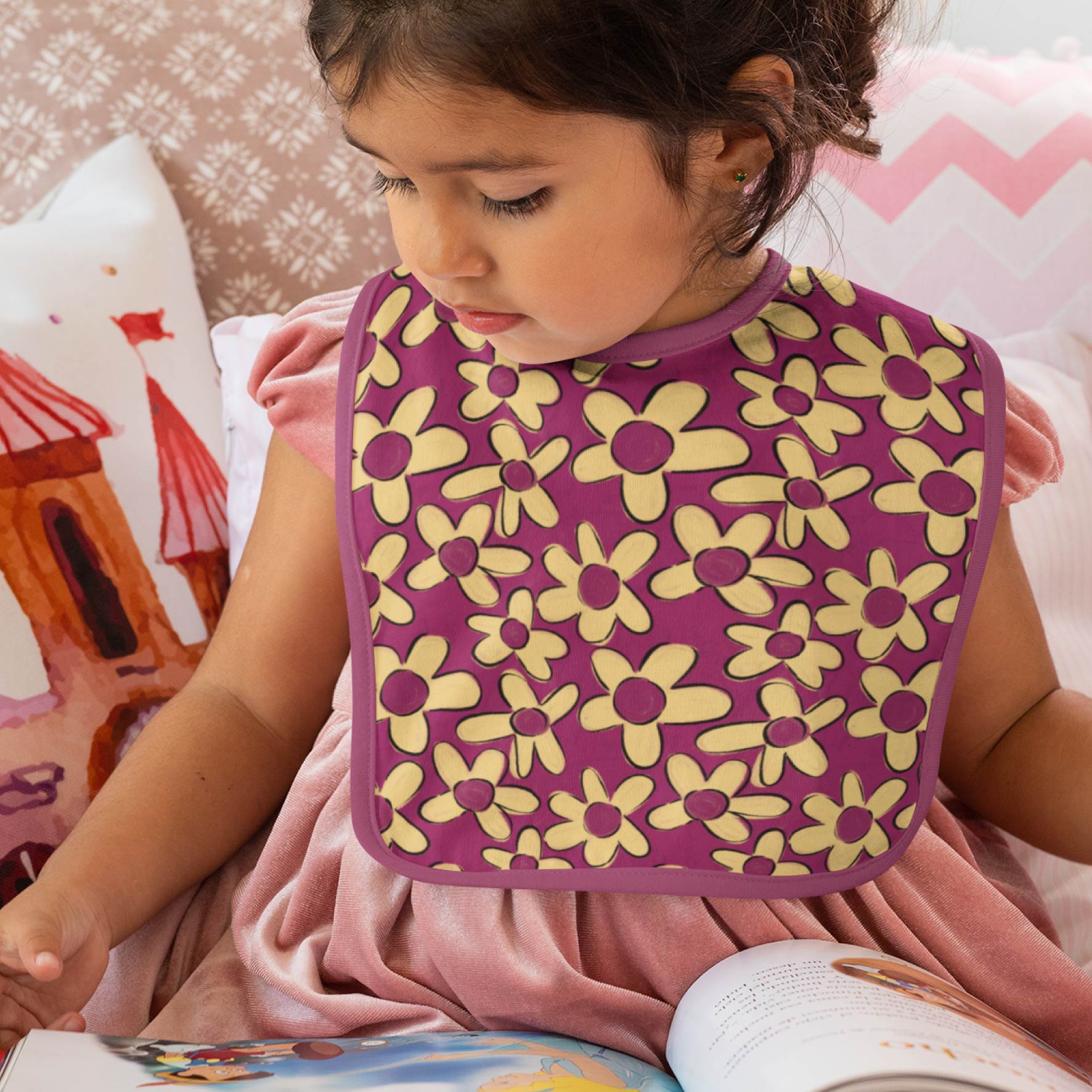 The Beautifuls (Ribbon & Iris) colourful printed fabric by Carly B