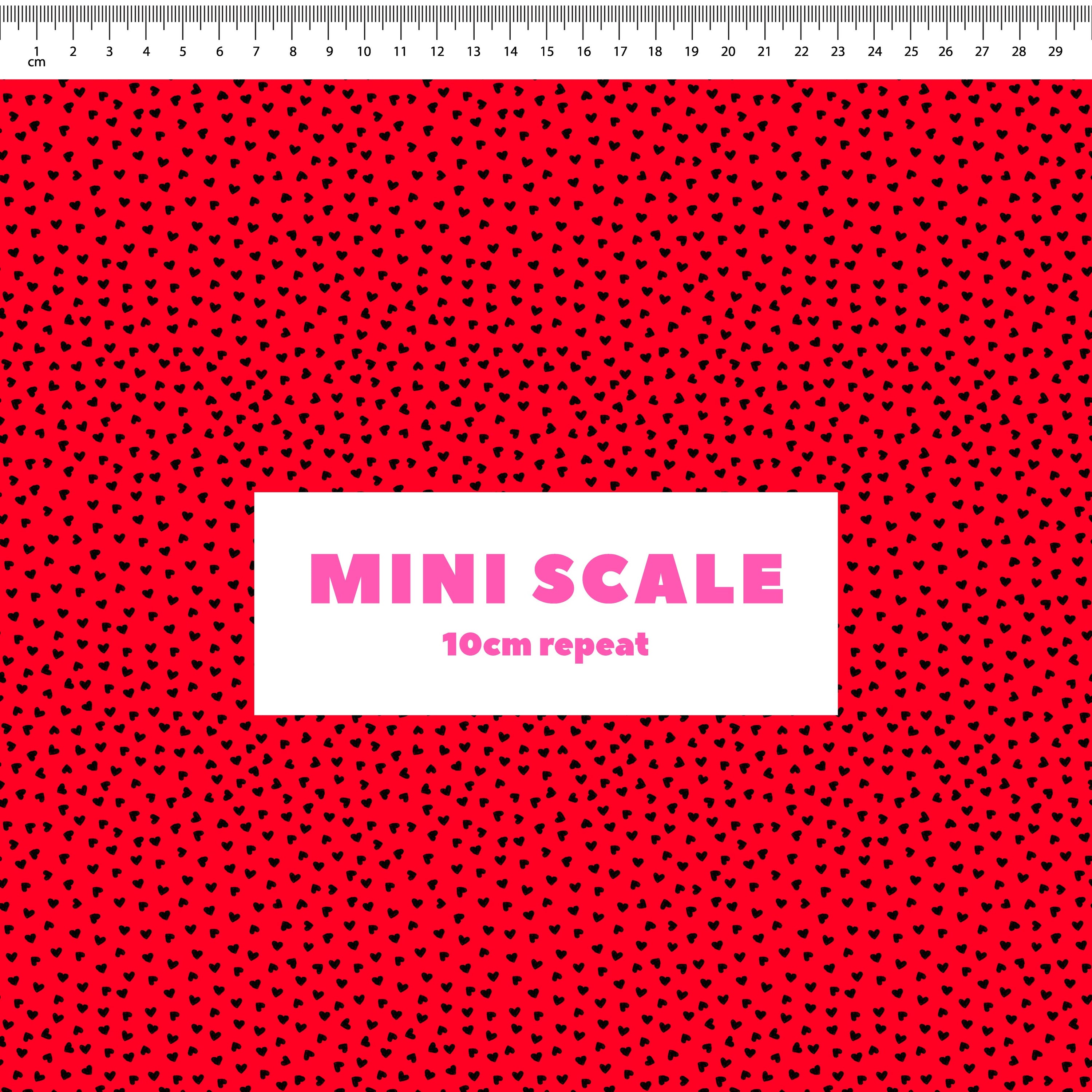 Preorder: Tiny Hearts (Black on Red)