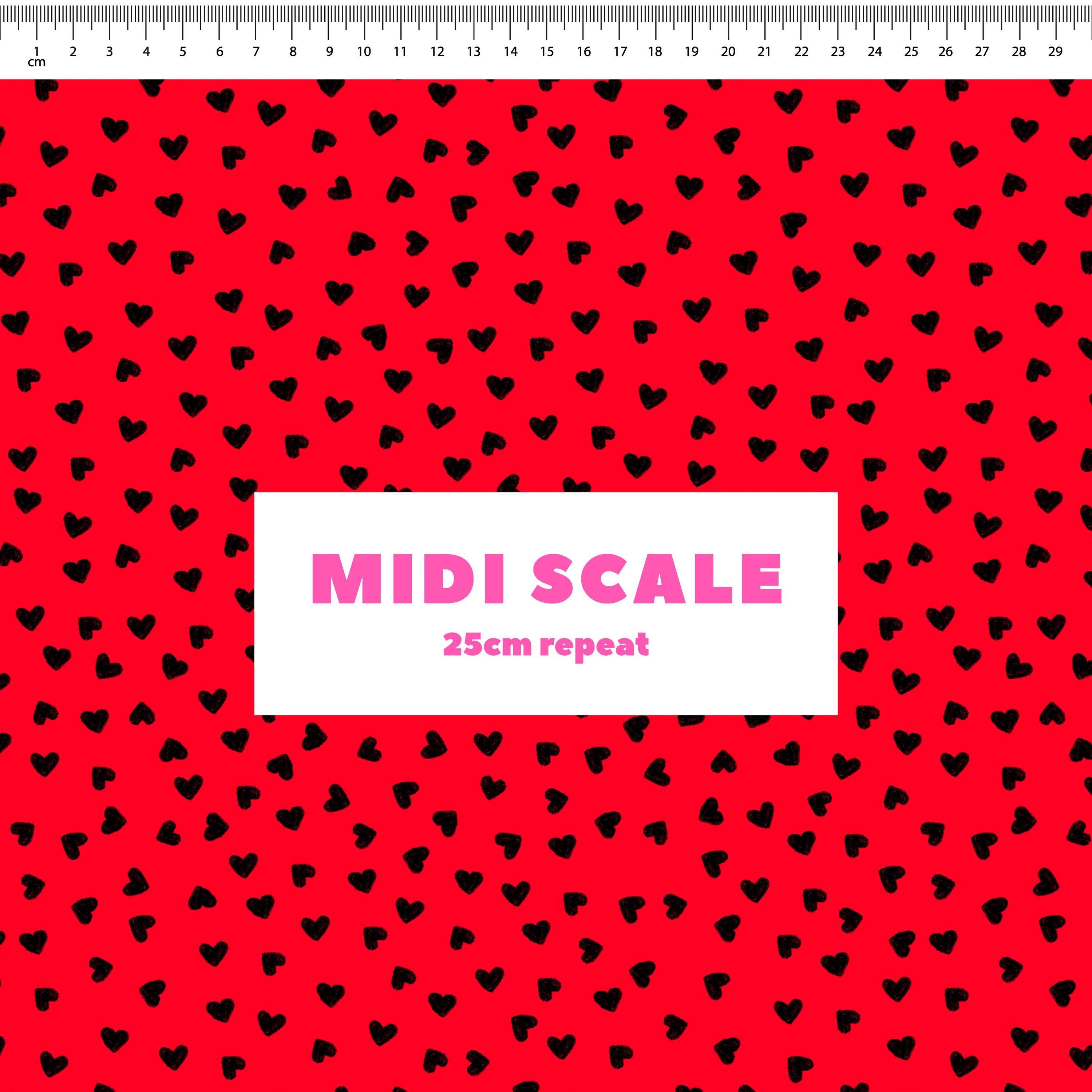 Preorder: Tiny Hearts (Black on Red)