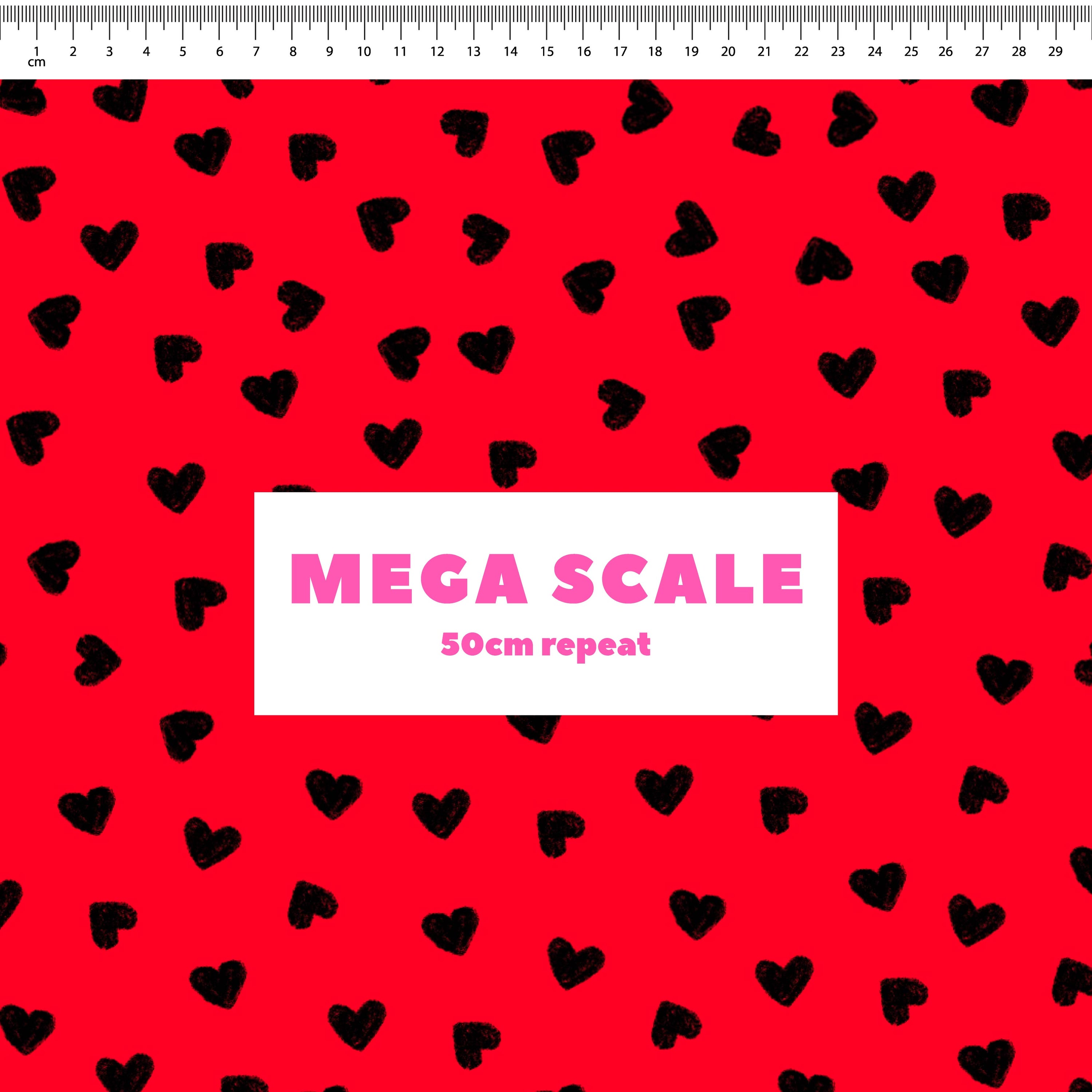 Preorder: Tiny Hearts (Black on Red)