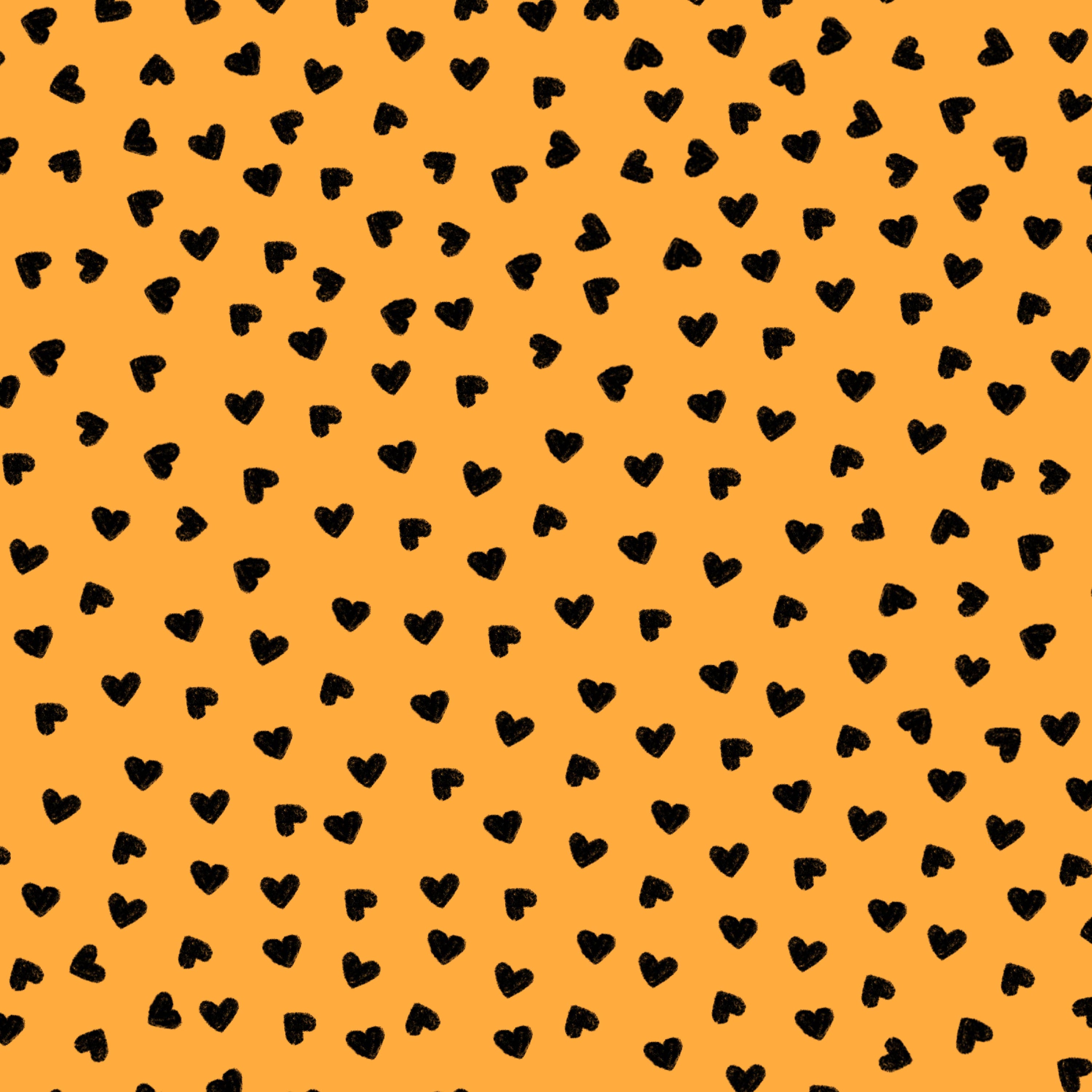 Preorder: Tiny Hearts (Black on Orange)