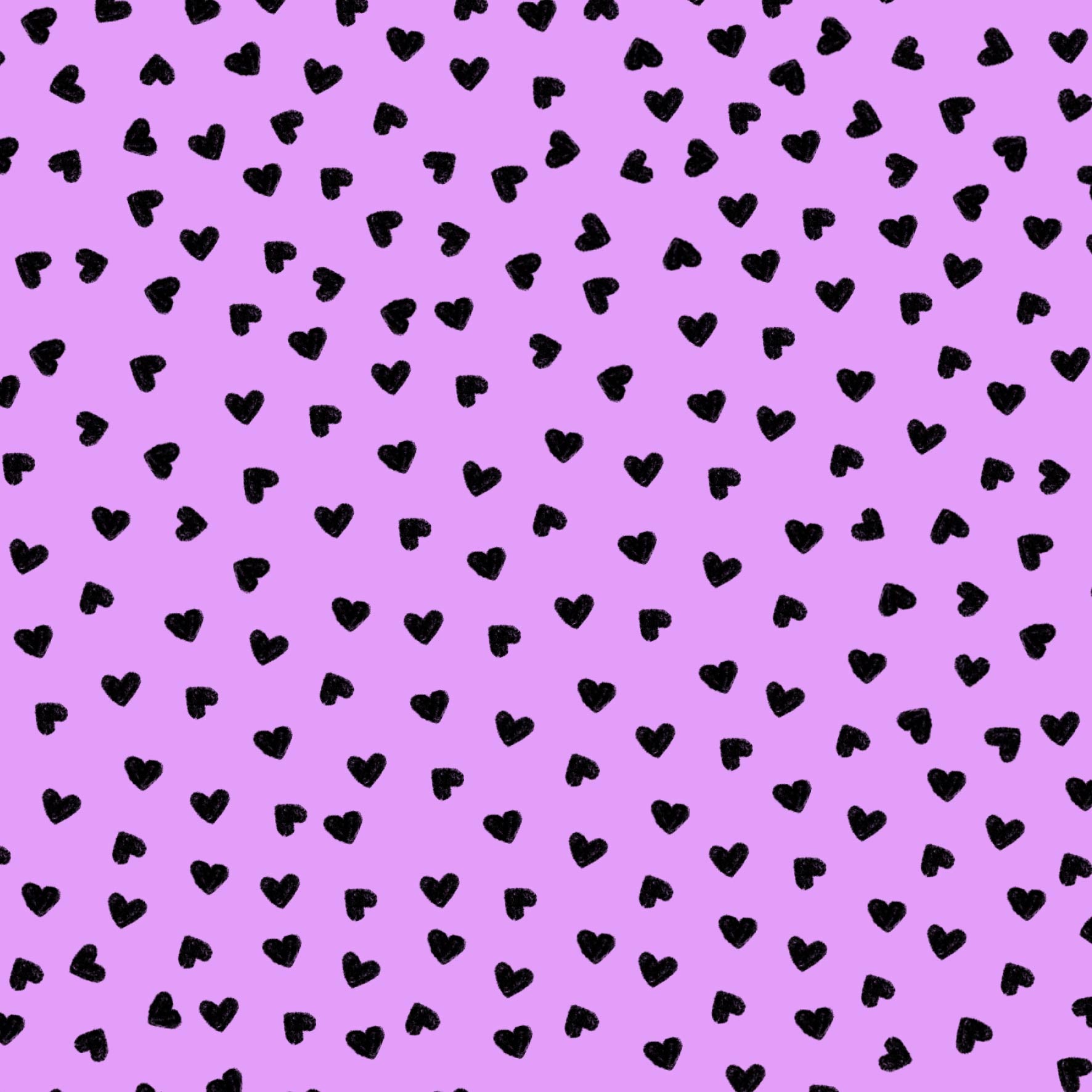 Preorder: Tiny Hearts (Black on Purple)
