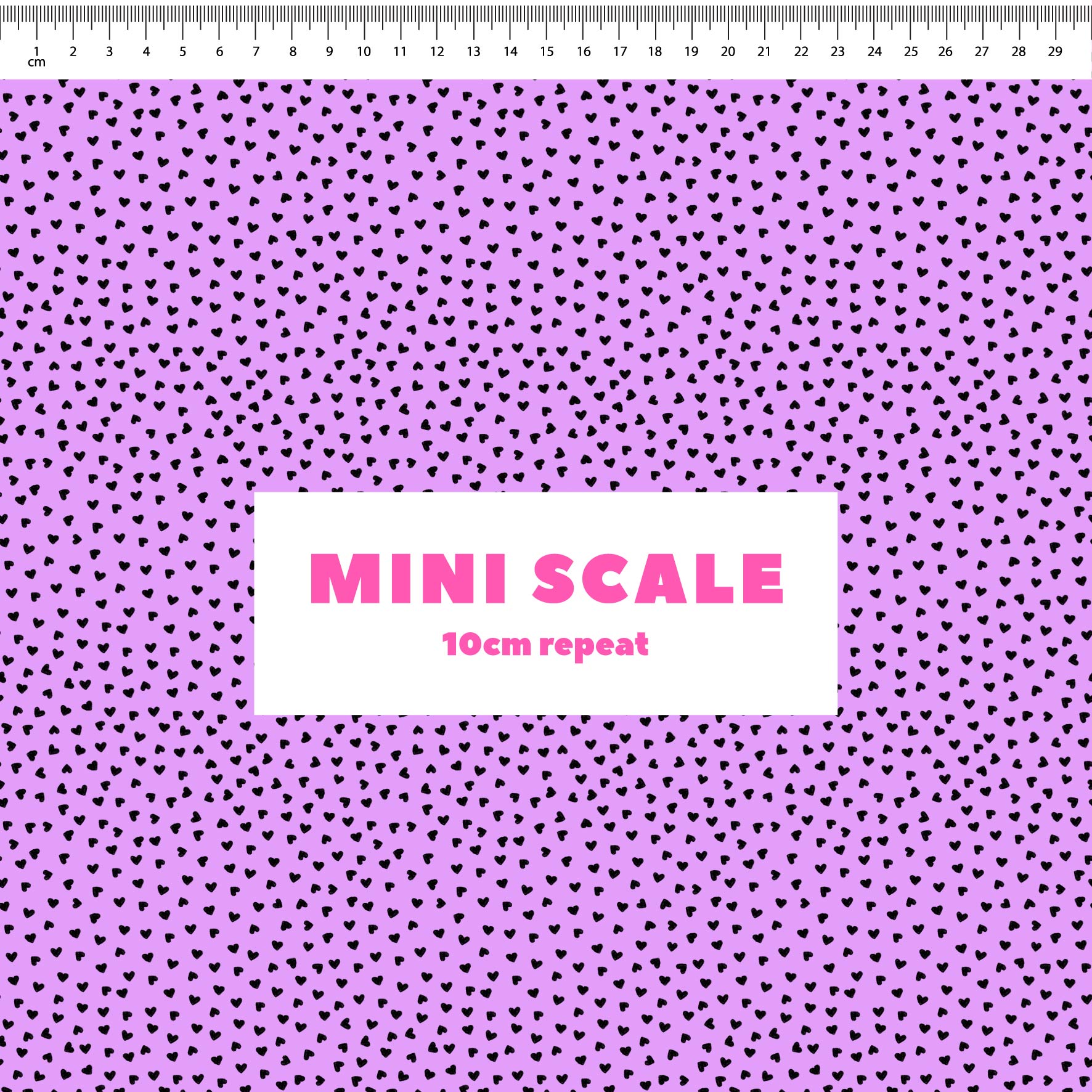 Preorder: Tiny Hearts (Black on Purple)