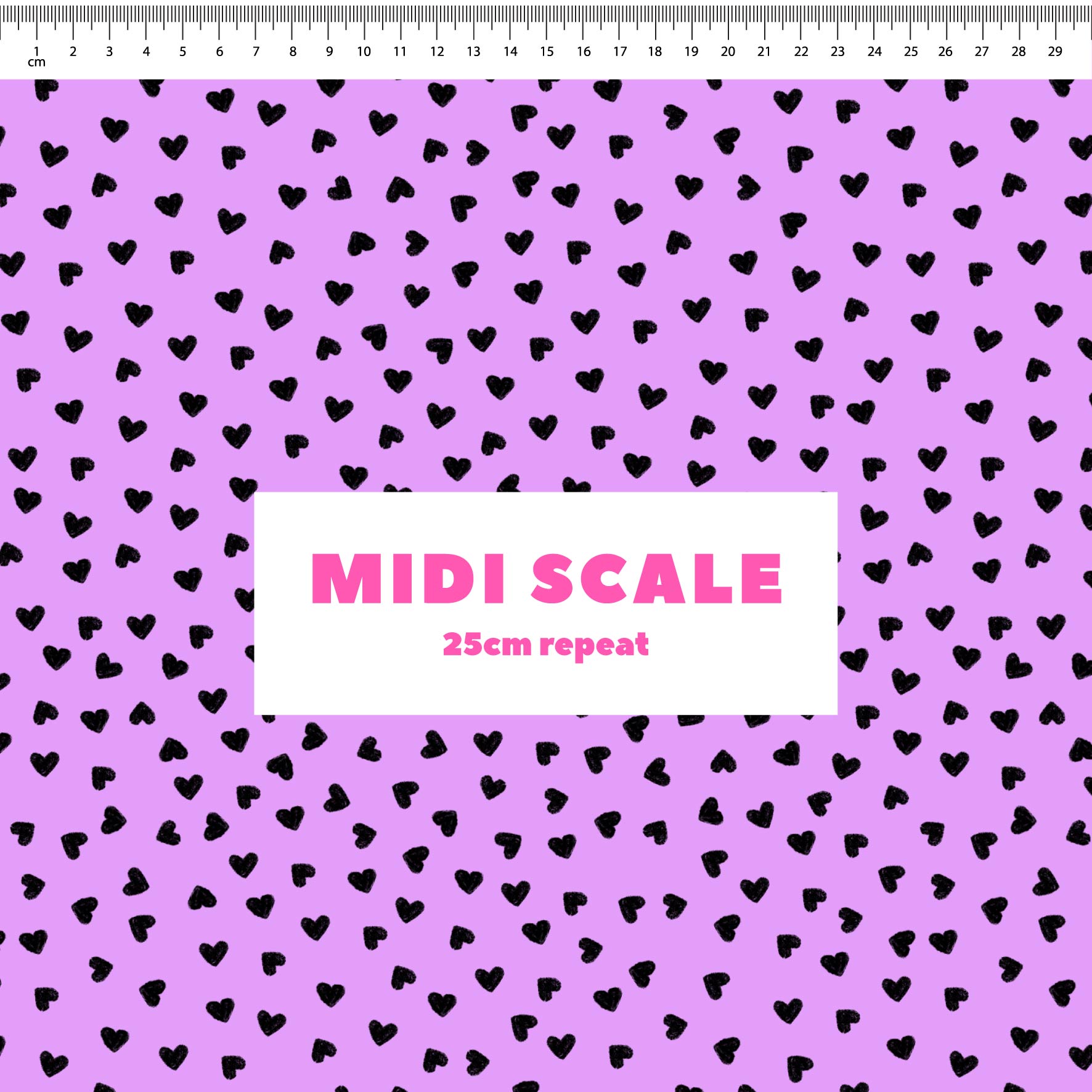 Preorder: Tiny Hearts (Black on Purple)