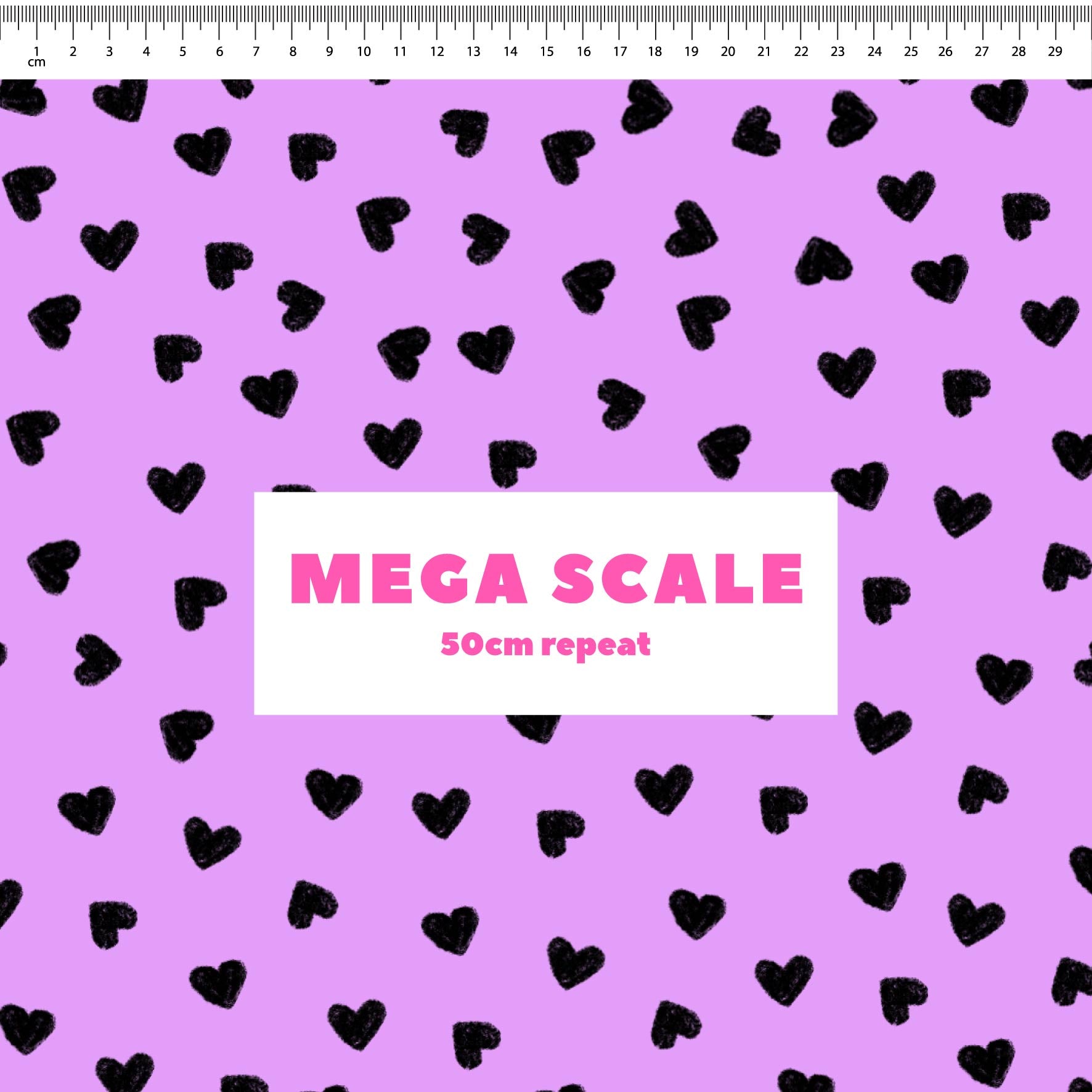 Preorder: Tiny Hearts (Black on Purple)