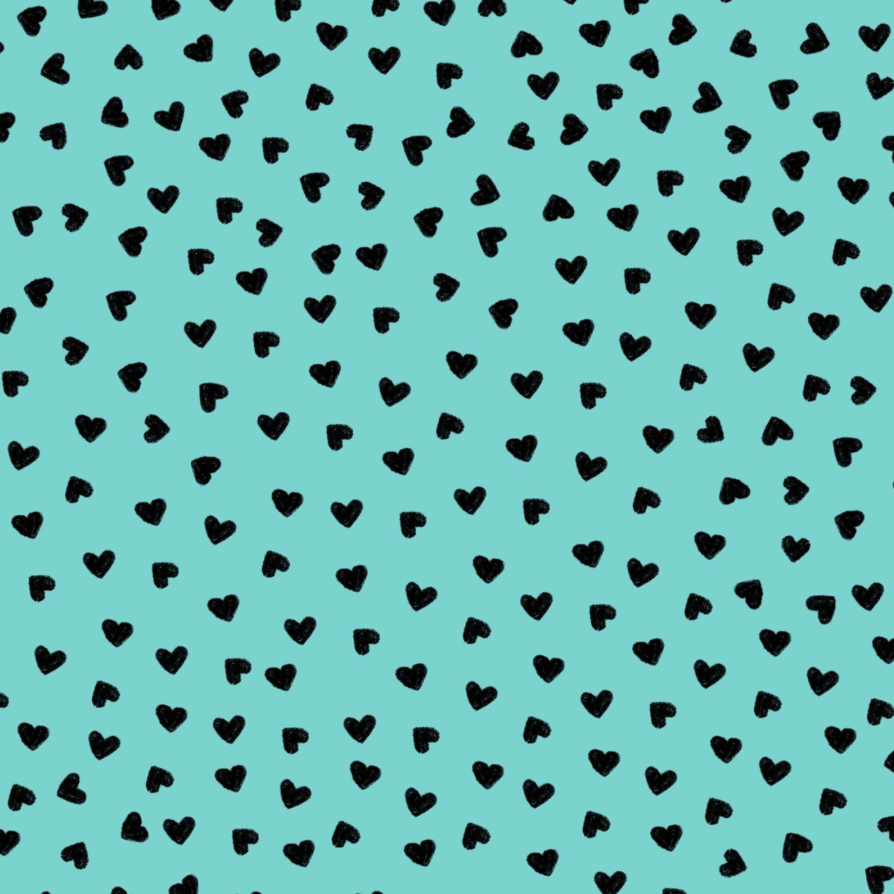 Preorder: Tiny Hearts (Black on Teal)