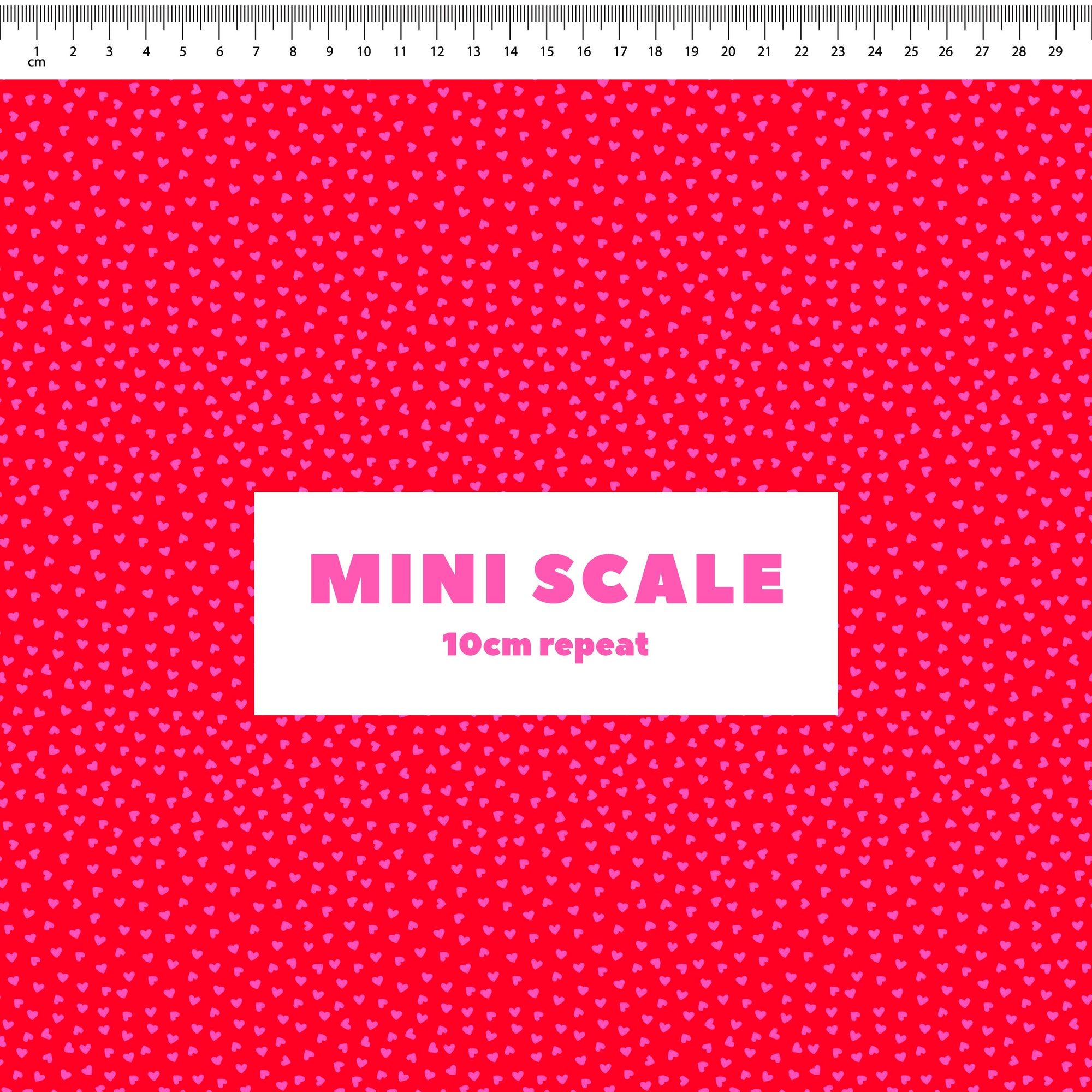 Preorder: Tiny Hearts (Pink on Red)