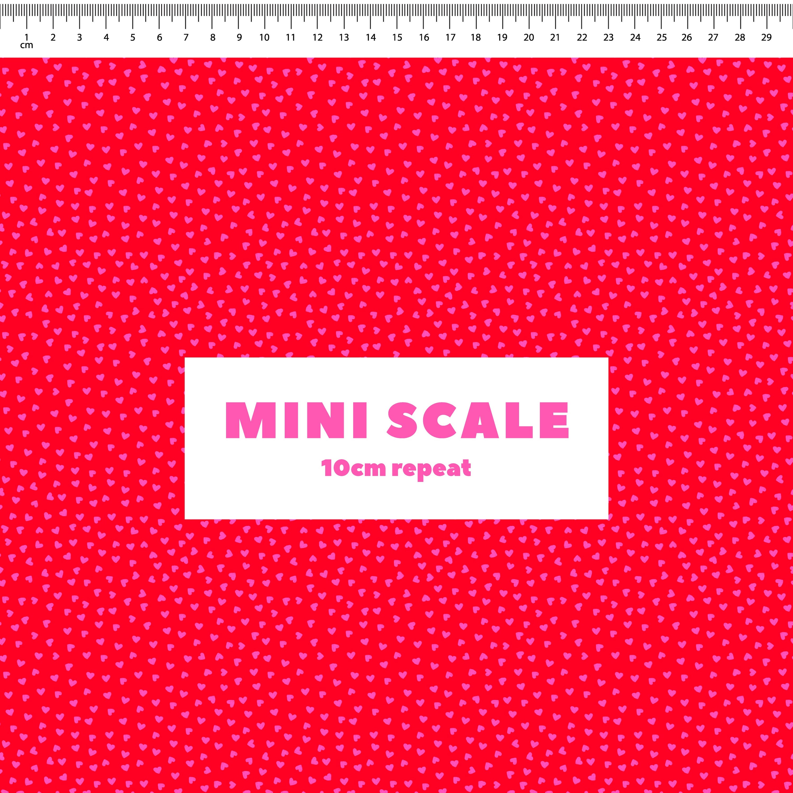 Preorder: Tiny Hearts (Pink on Red)