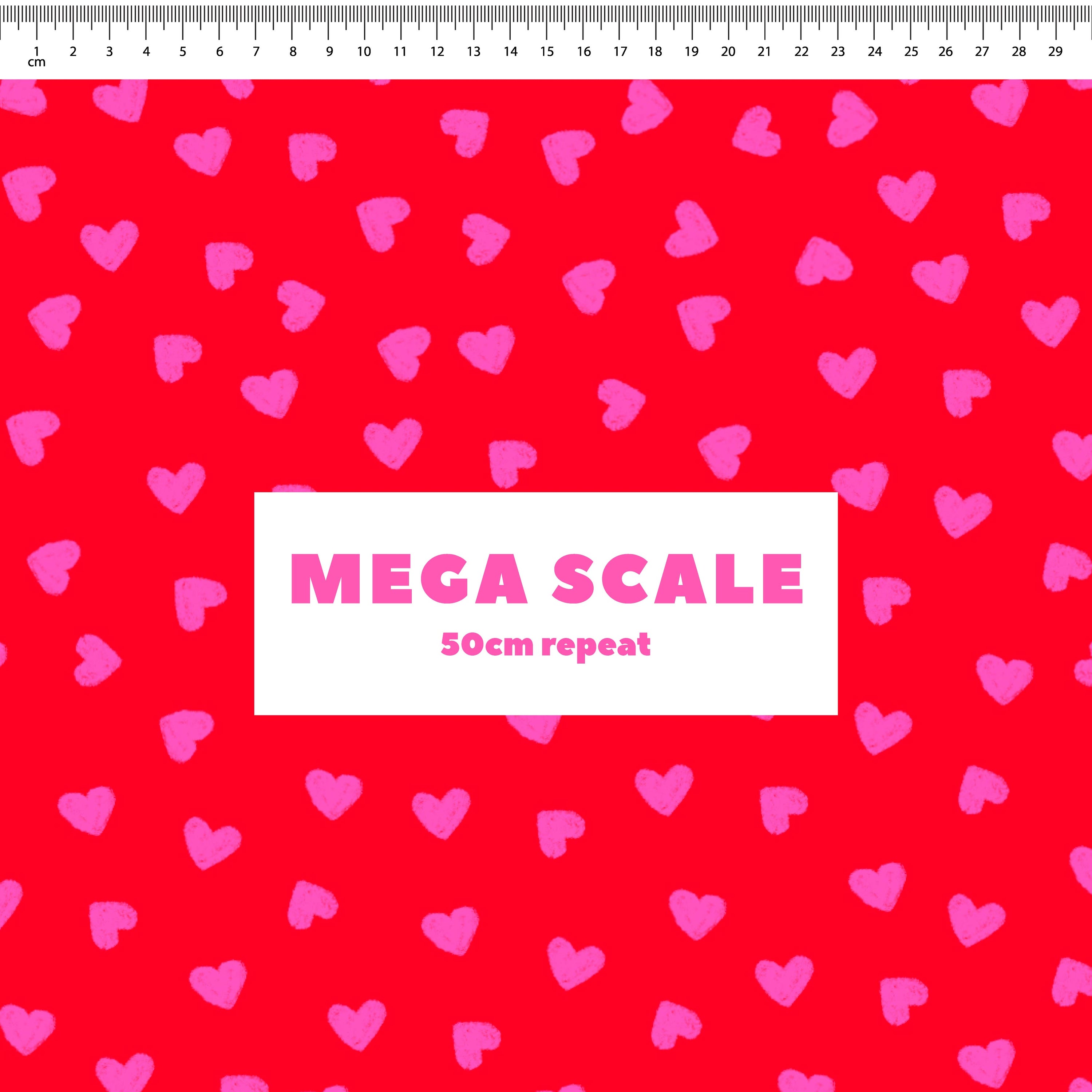 Preorder: Tiny Hearts (Pink on Red)