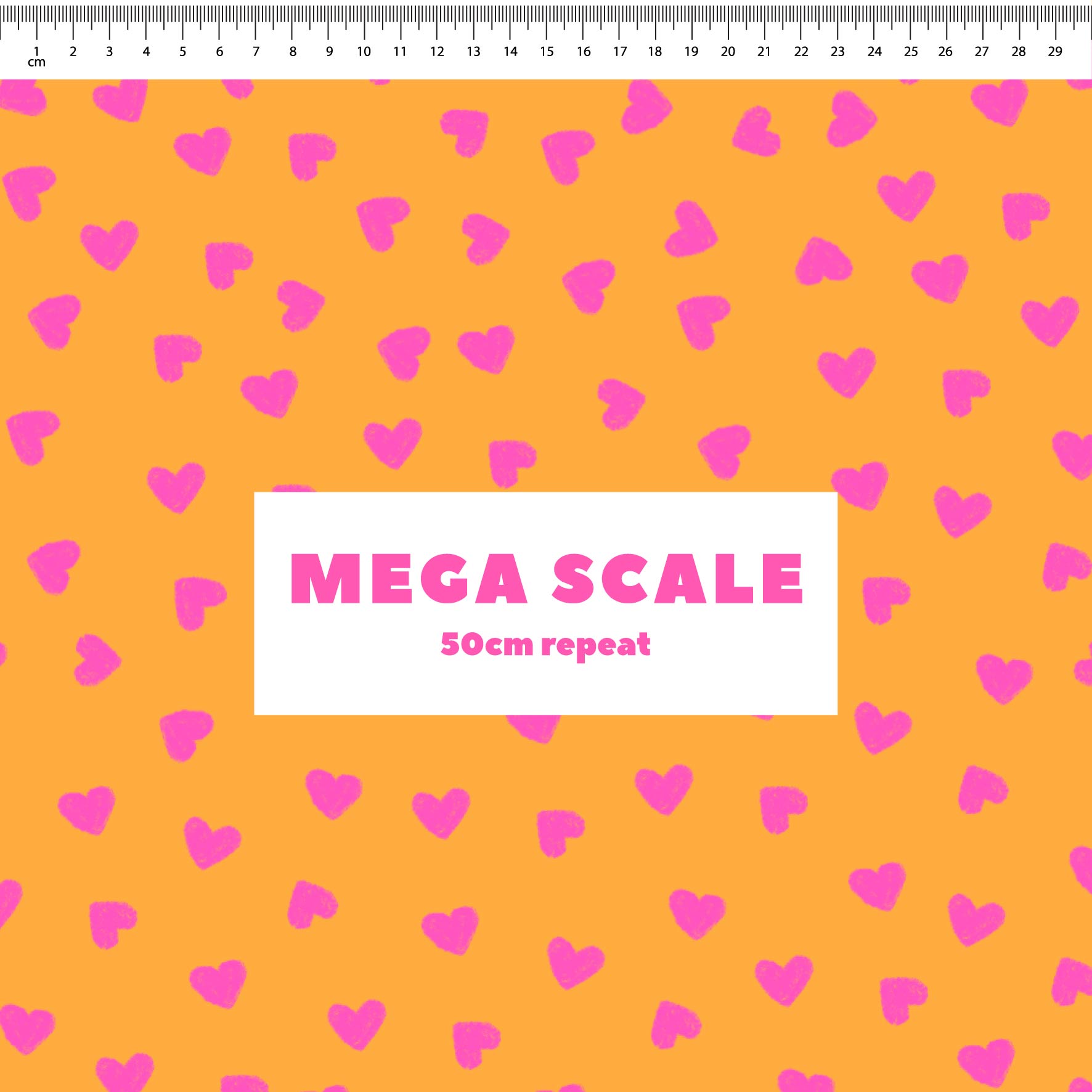 Preorder: Tiny Hearts (Pink on Orange)