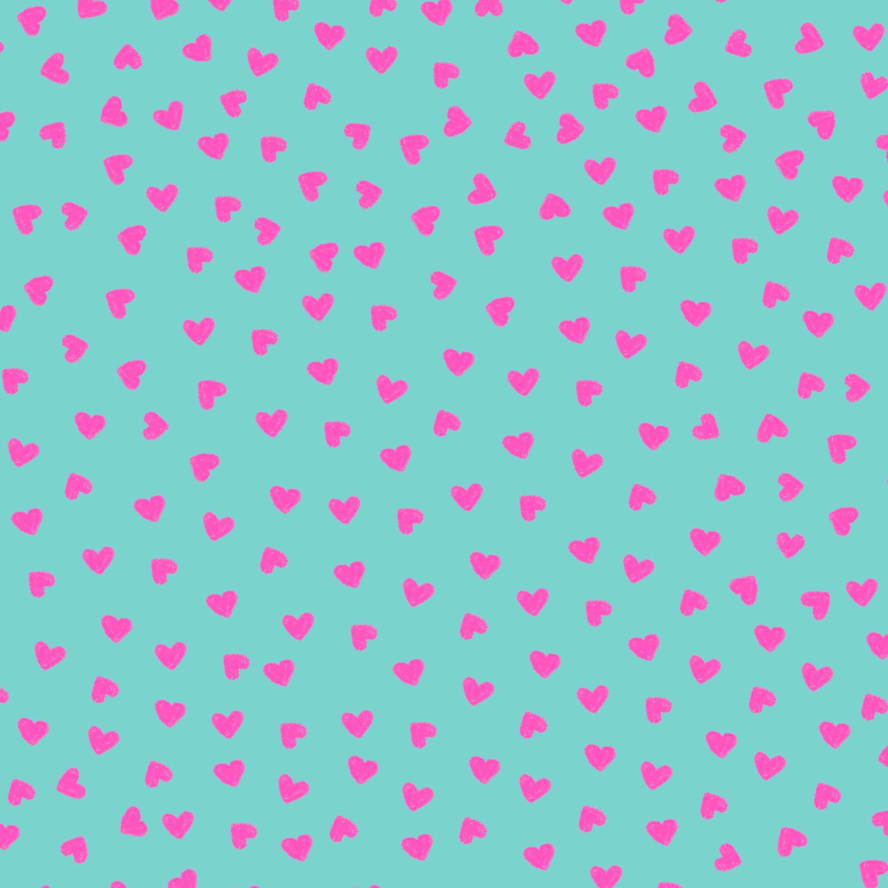 Preorder: Tiny Hearts (Pink on Teal)