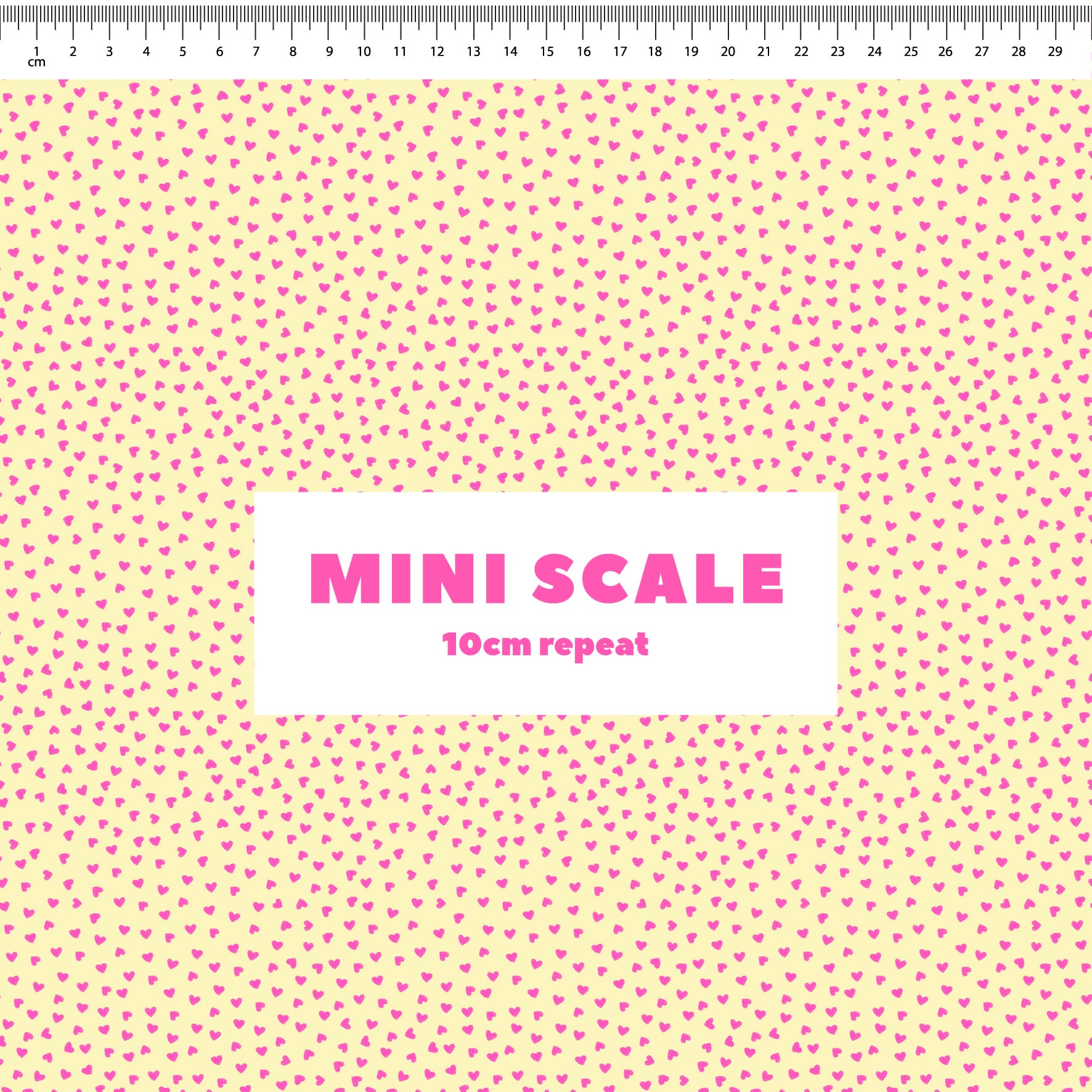 Preorder: Tiny Hearts (Pink on Yellow)