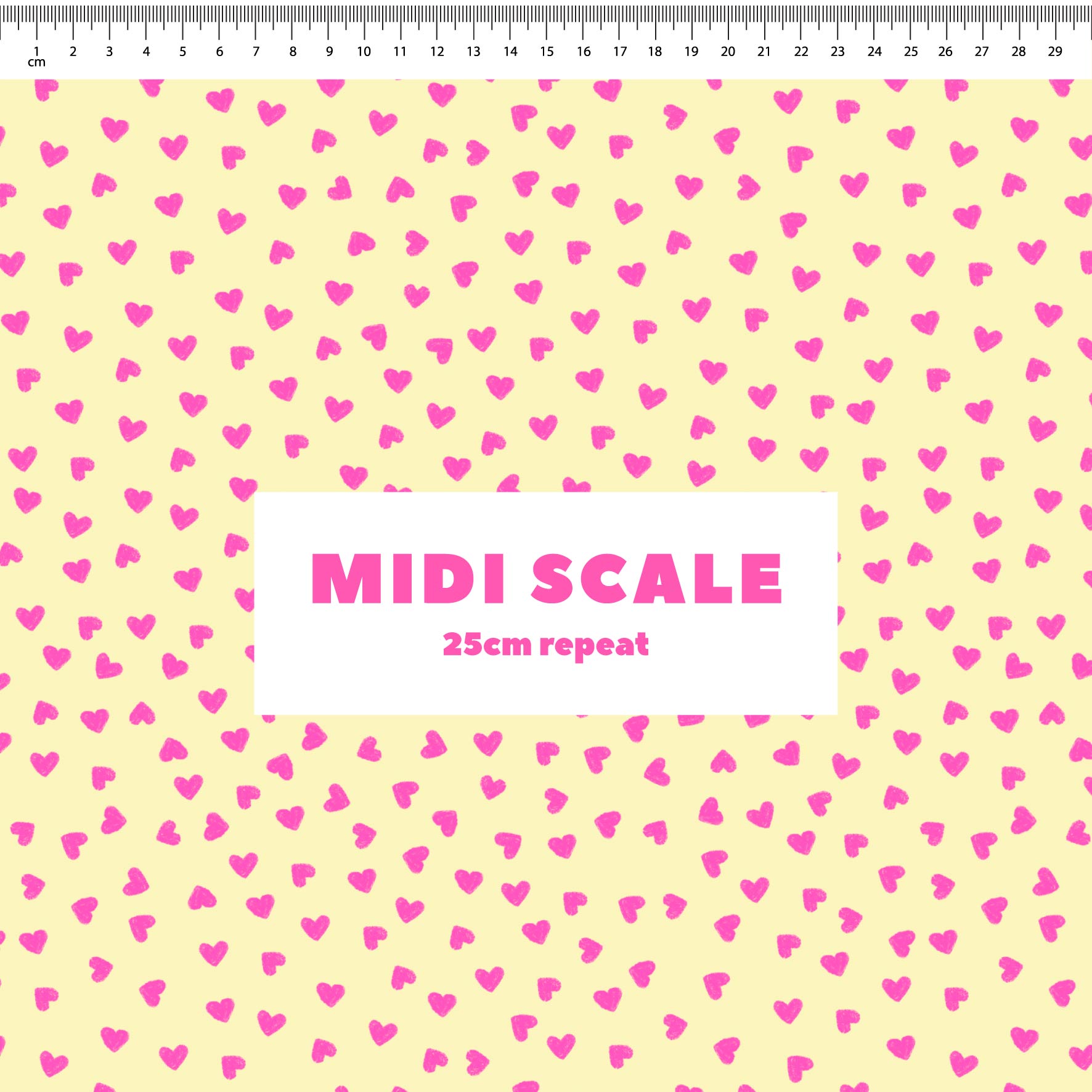 Preorder: Tiny Hearts (Pink on Yellow)