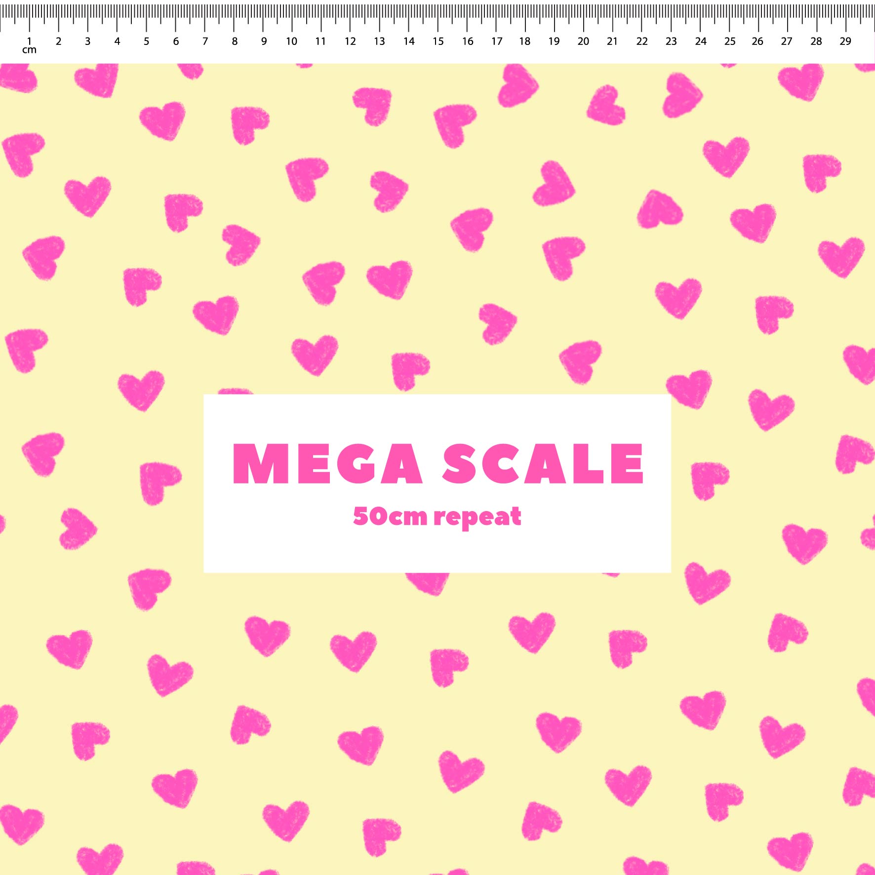 Preorder: Tiny Hearts (Pink on Yellow)