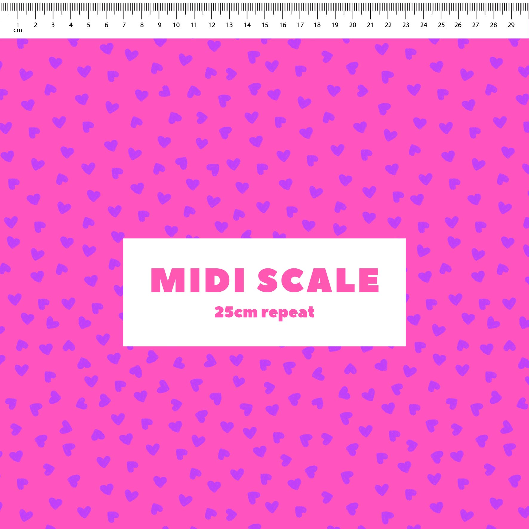 Preorder: Tiny Hearts (Purple on Pink)