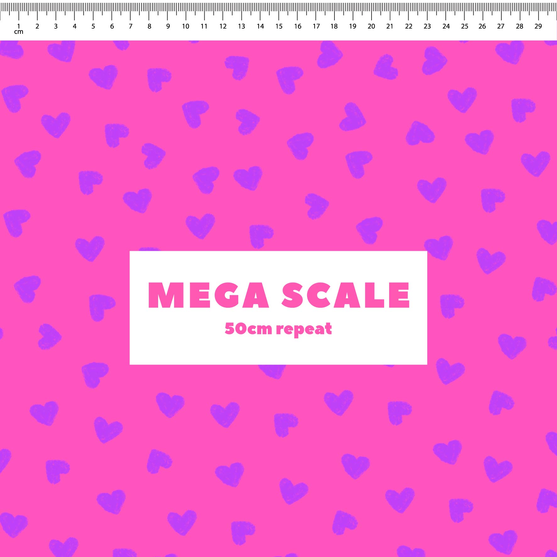 Preorder: Tiny Hearts (Purple on Pink)