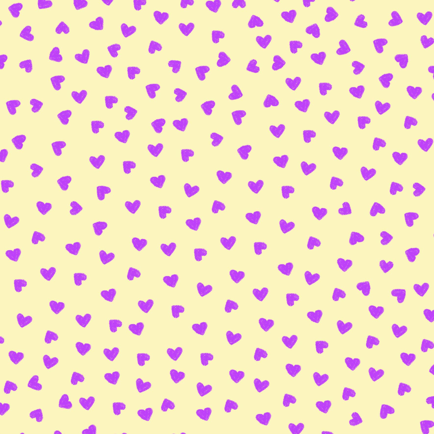 Preorder: Tiny Hearts (Purple on Yellow)