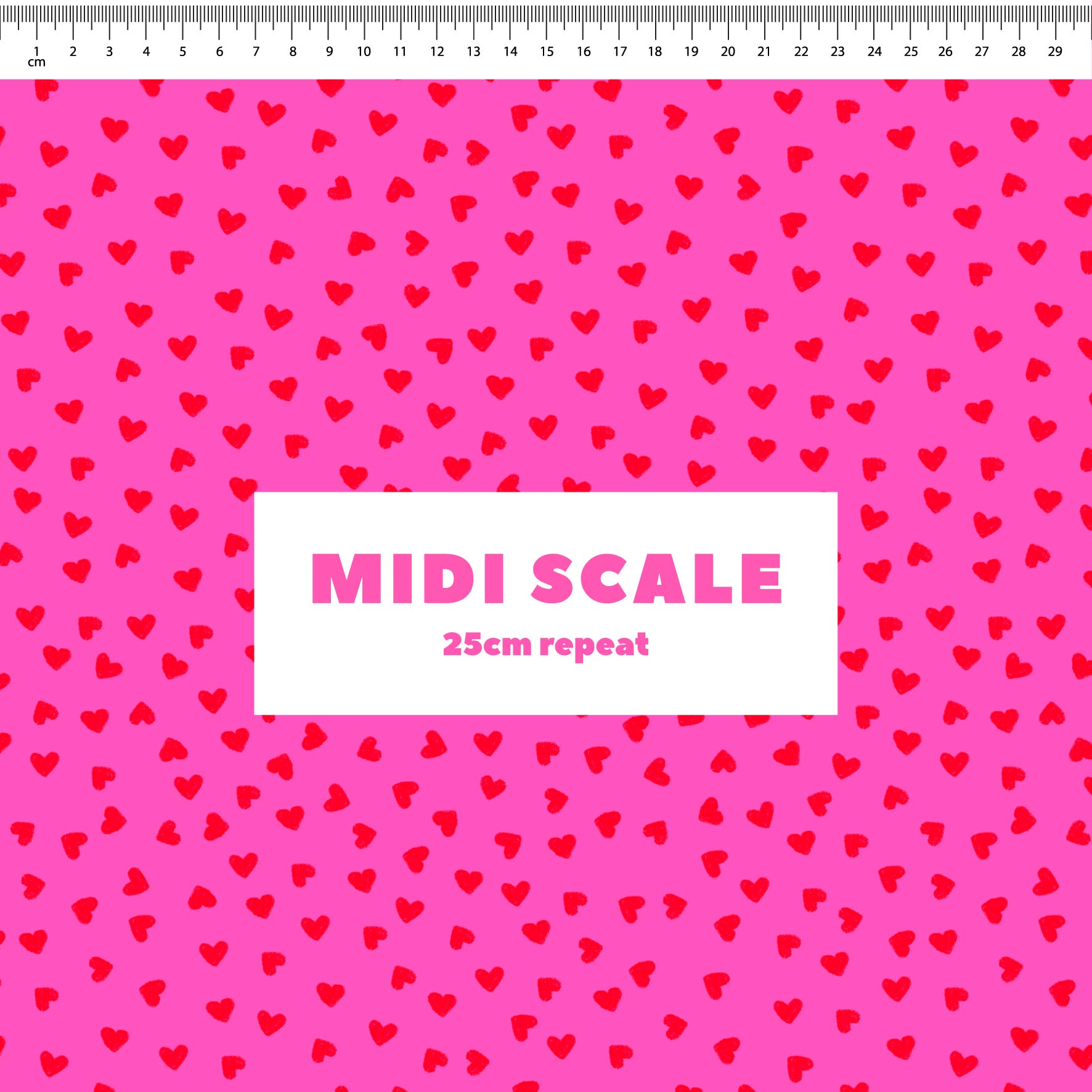 Preorder: Tiny Hearts (Red on Pink)