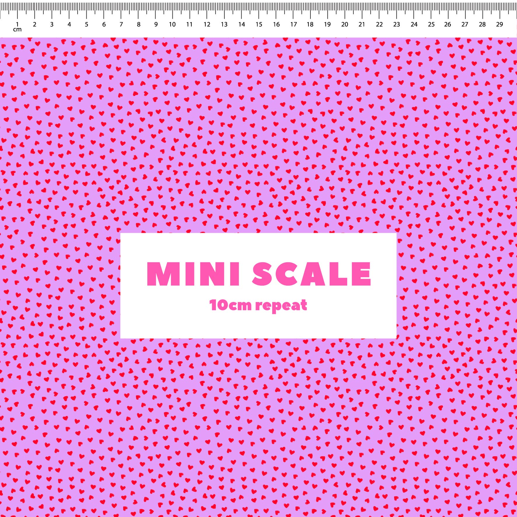 Preorder: Tiny Hearts (Red on Purple)