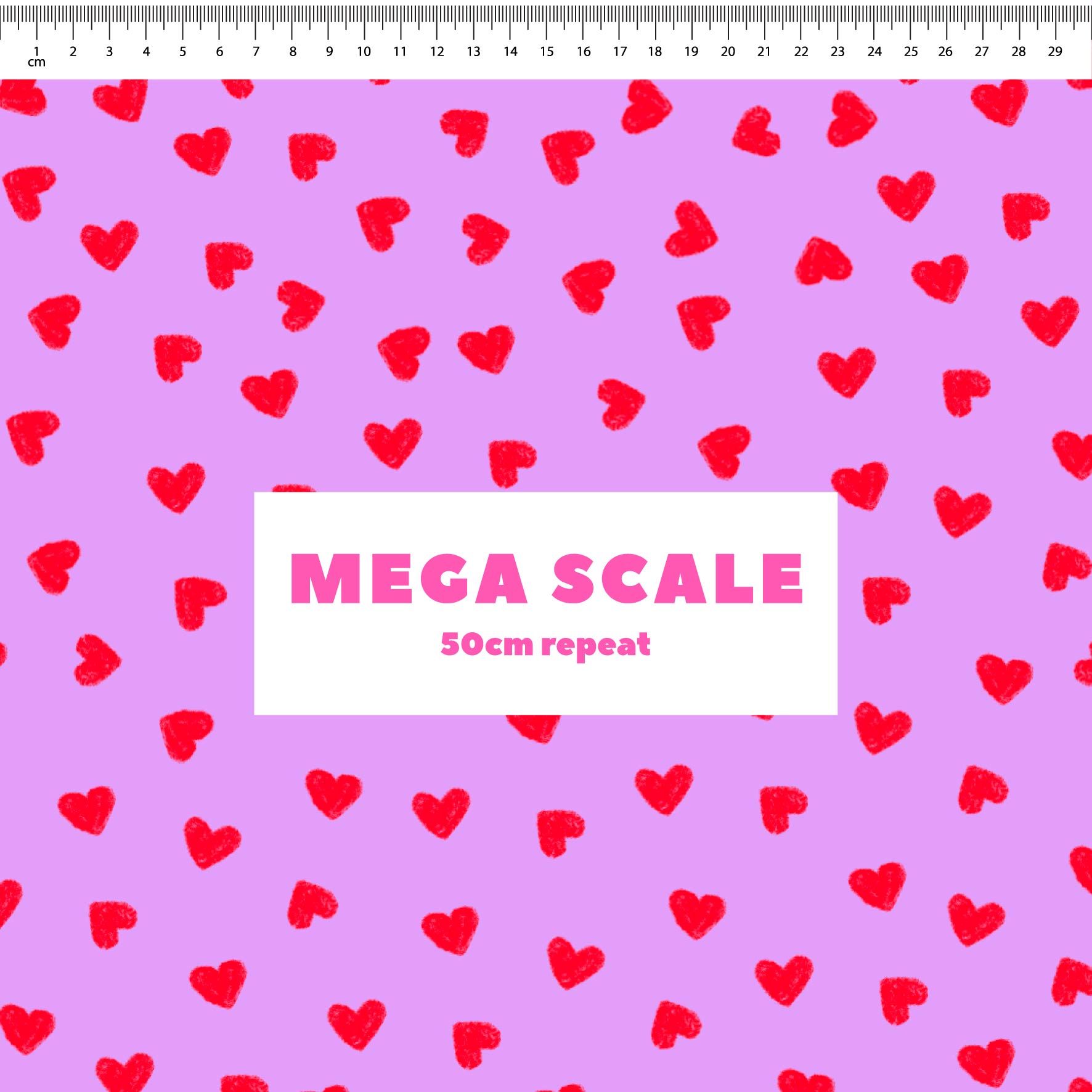 Preorder: Tiny Hearts (Red on Purple)