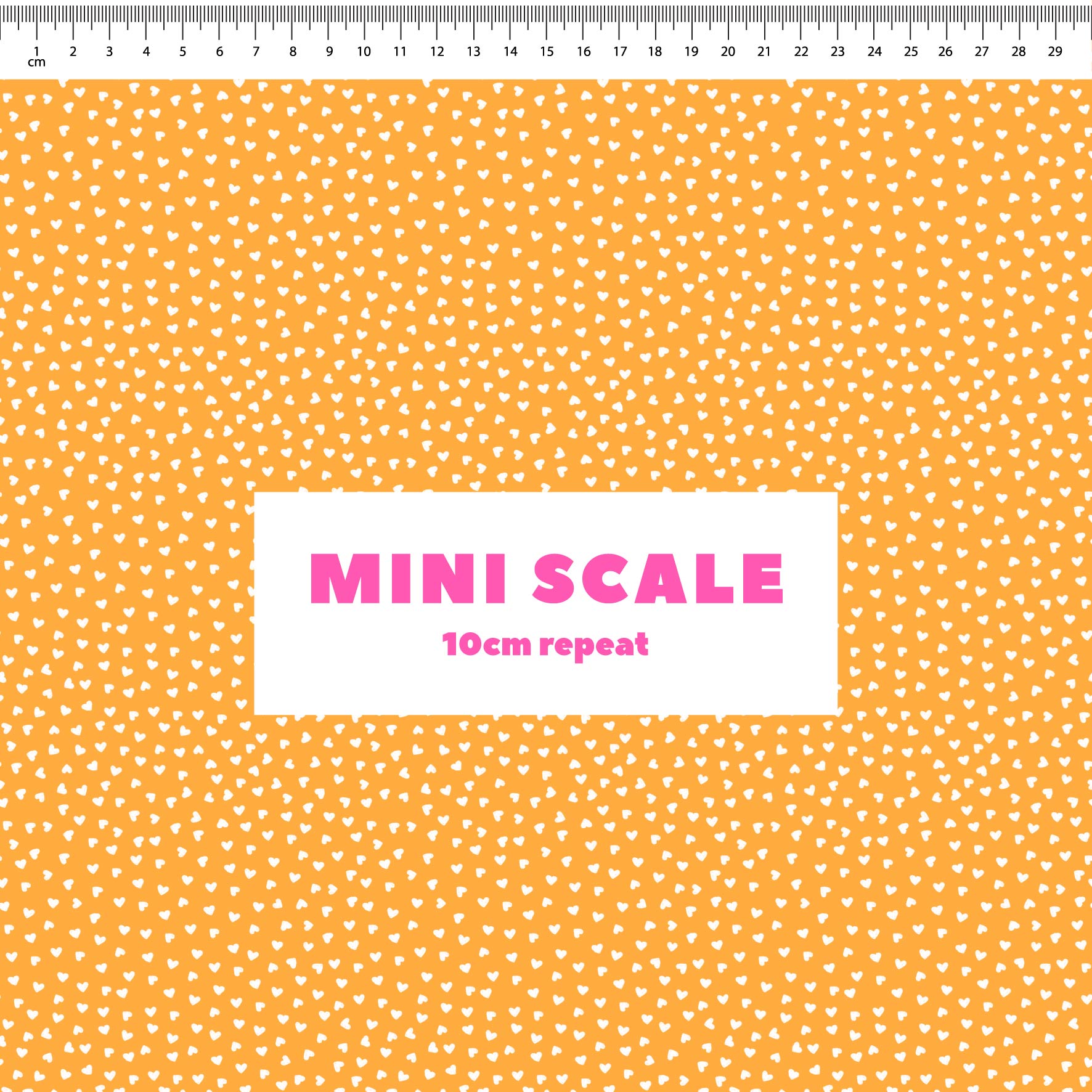 Preorder: Tiny Hearts (White on Orange)