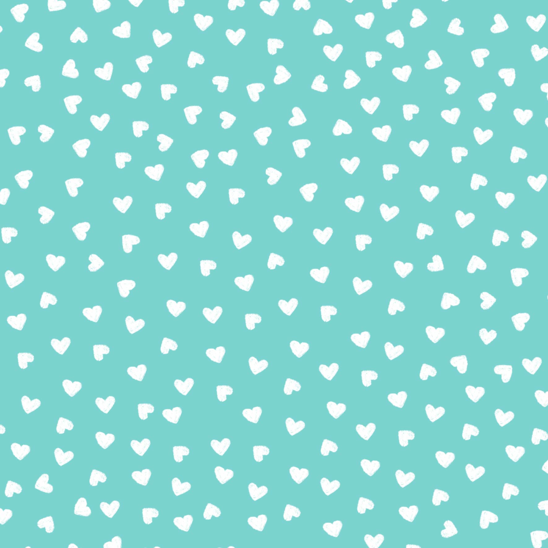Preorder: Tiny Hearts (White on Teal)