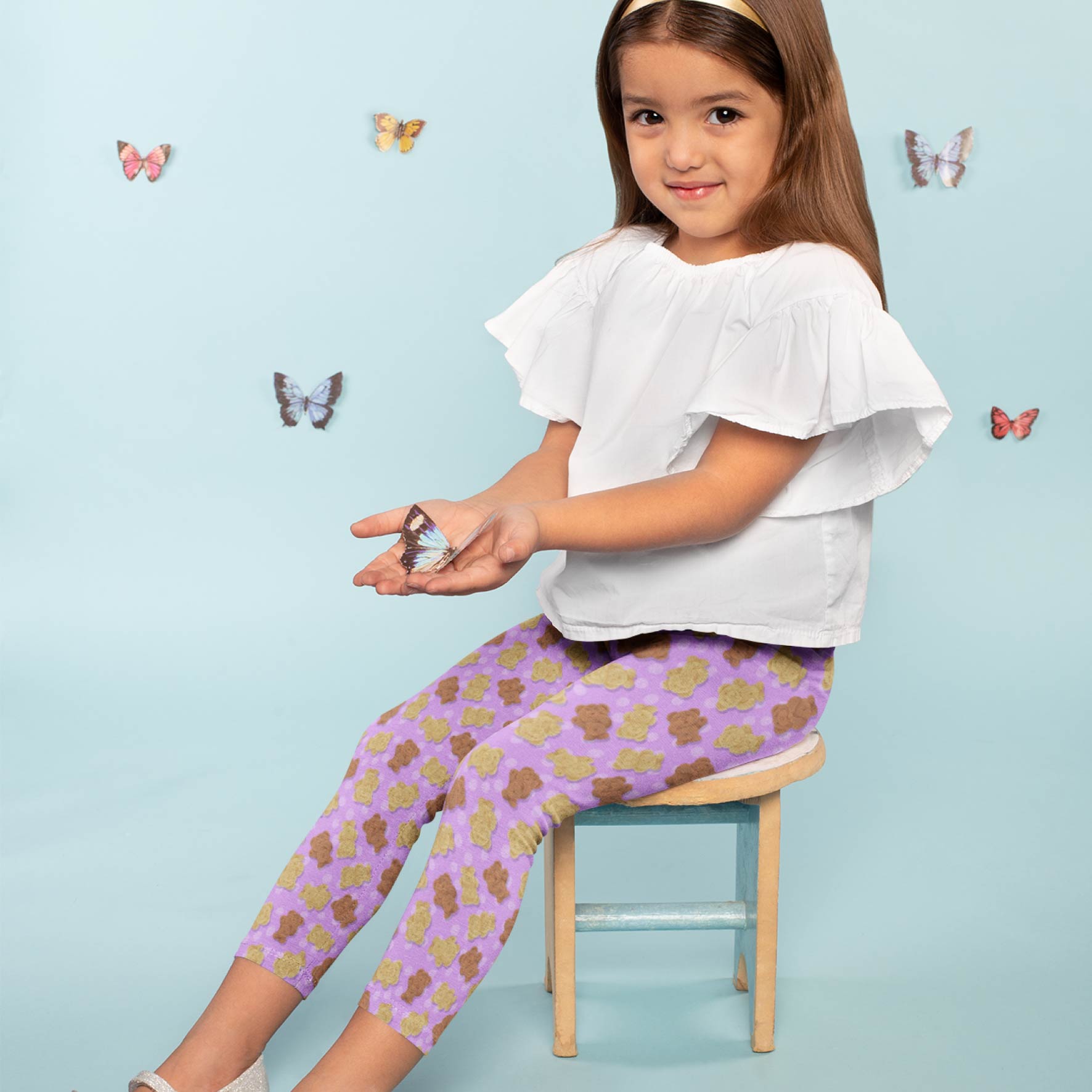 Tiny Teddies (Purple) colourful printed fabric by The Colour Collab