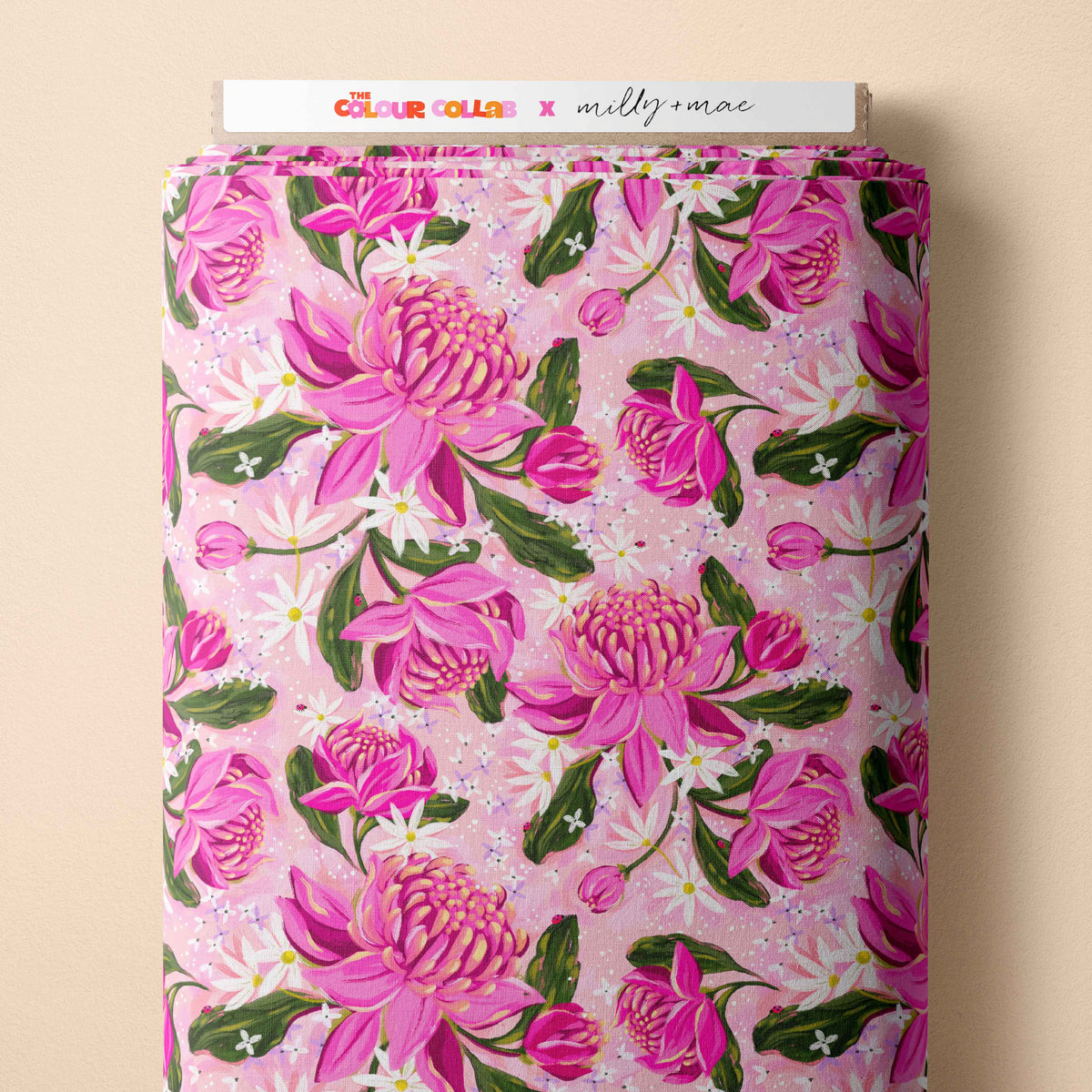 Waratah Meadow Preorder Fabric by Milly + Mae