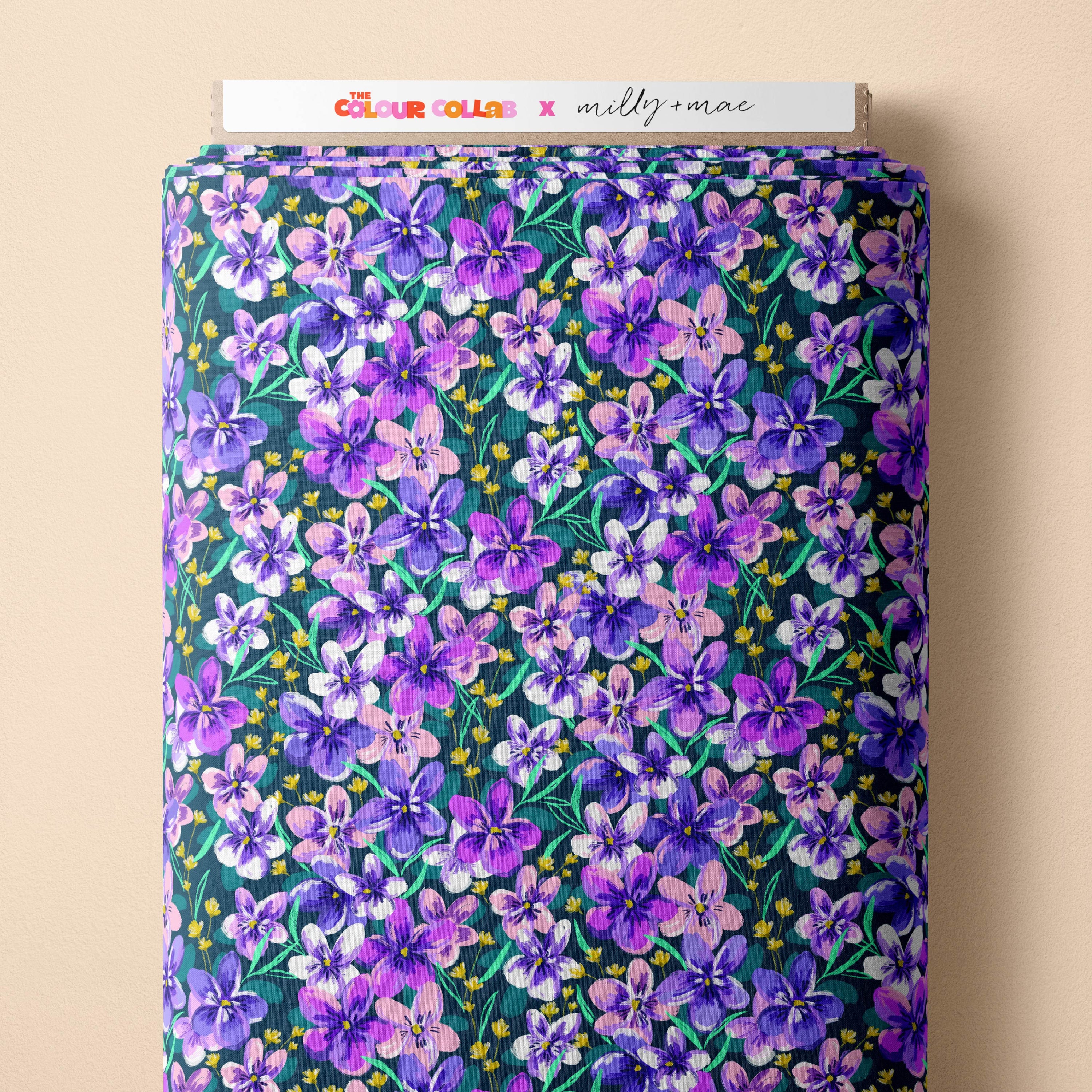 Wild Violets Preorder Fabric by Milly + Mae