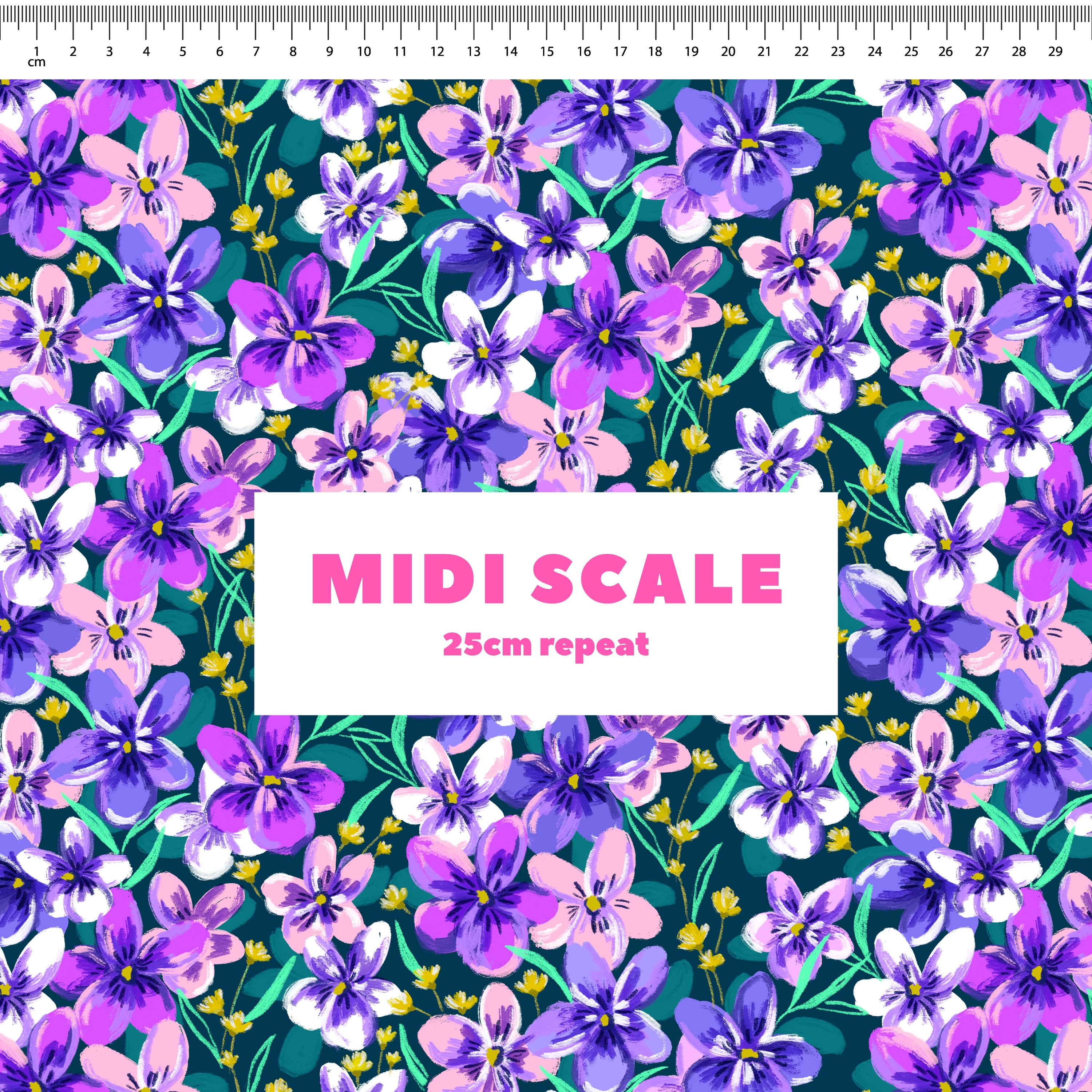 Wild Violets Preorder Fabric by Milly + Mae