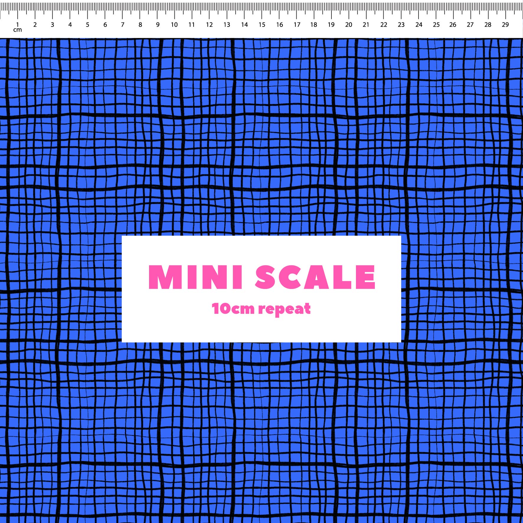 Preorder: Wonky Plaid (Black on Blue)