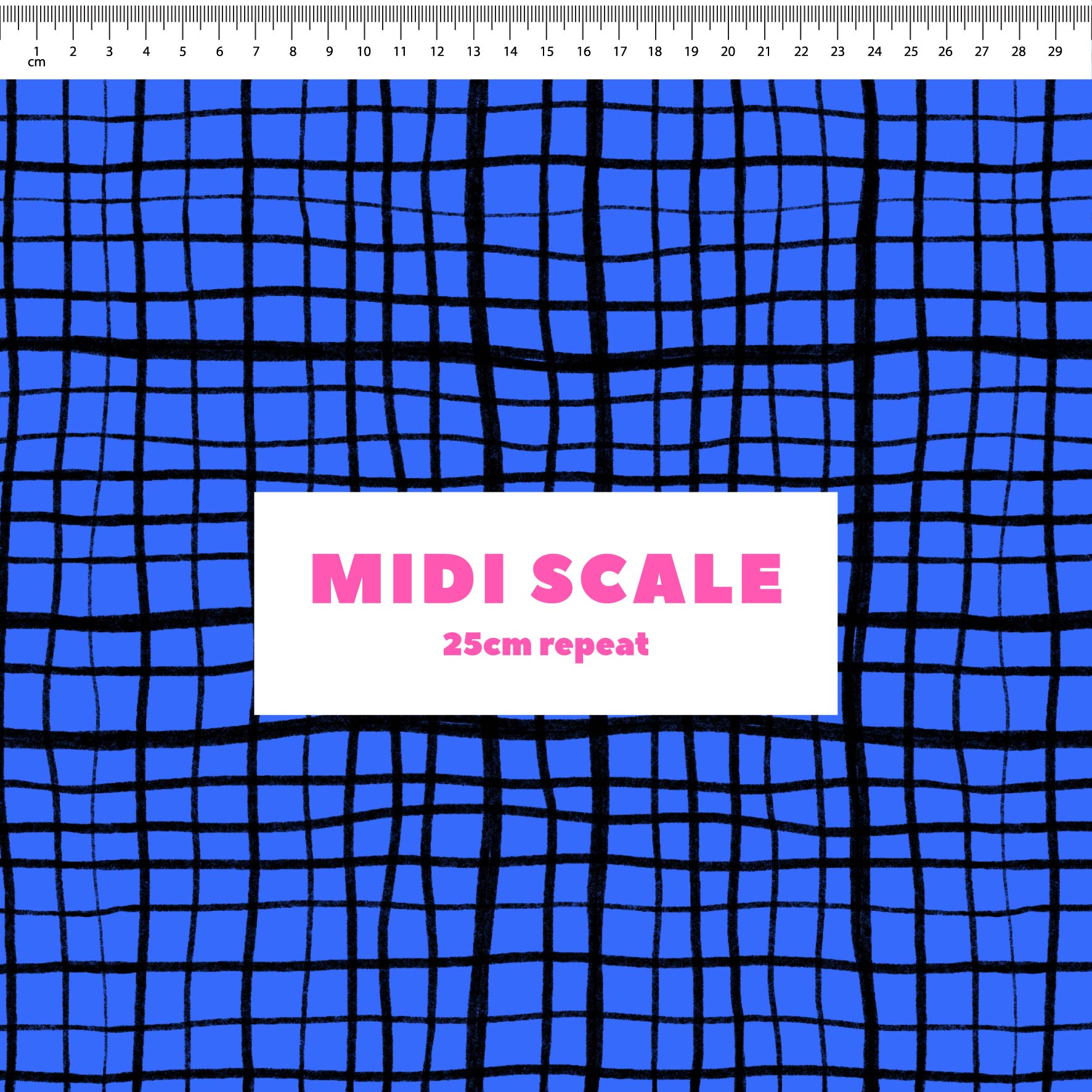 Preorder: Wonky Plaid (Black on Blue)