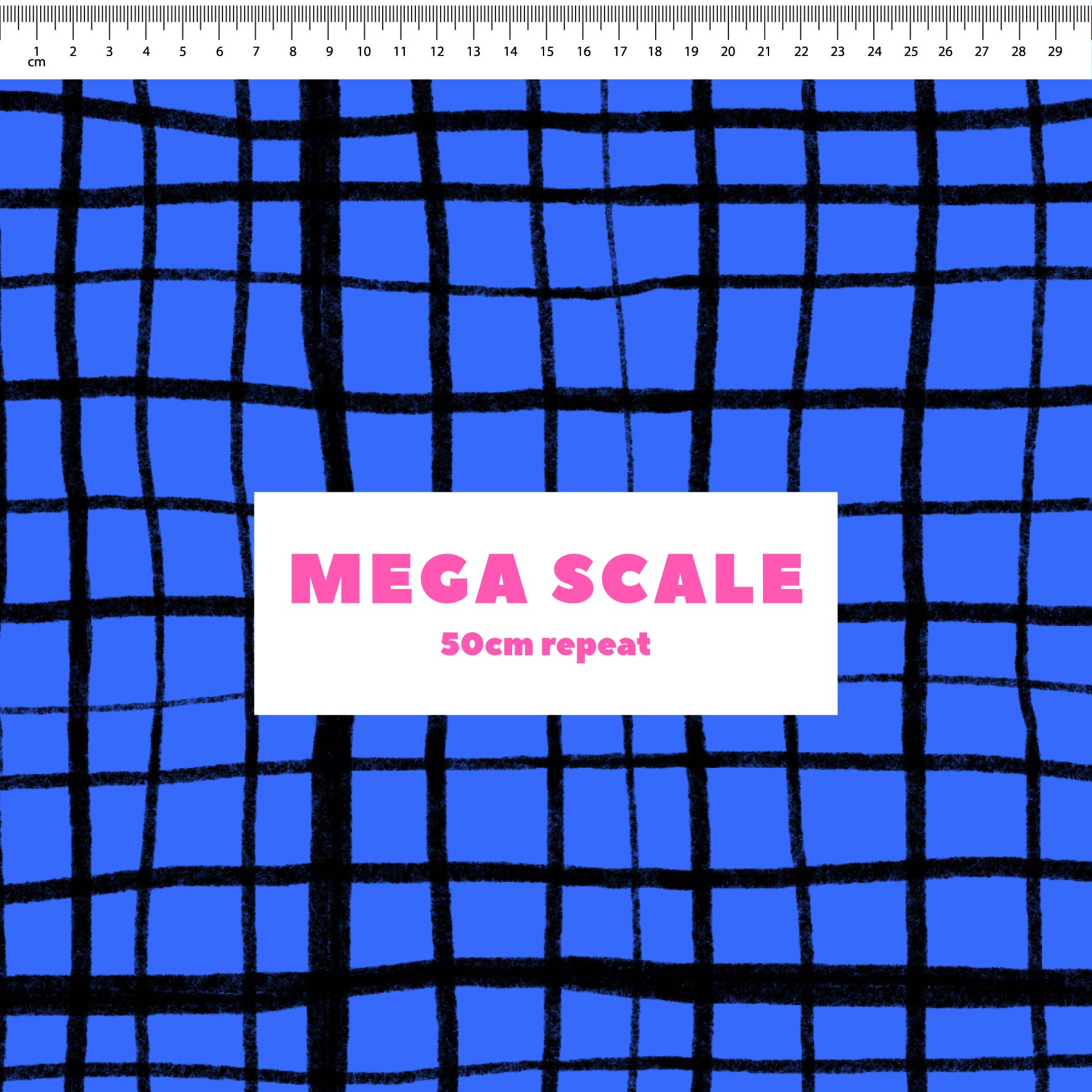 Preorder: Wonky Plaid (Black on Blue)