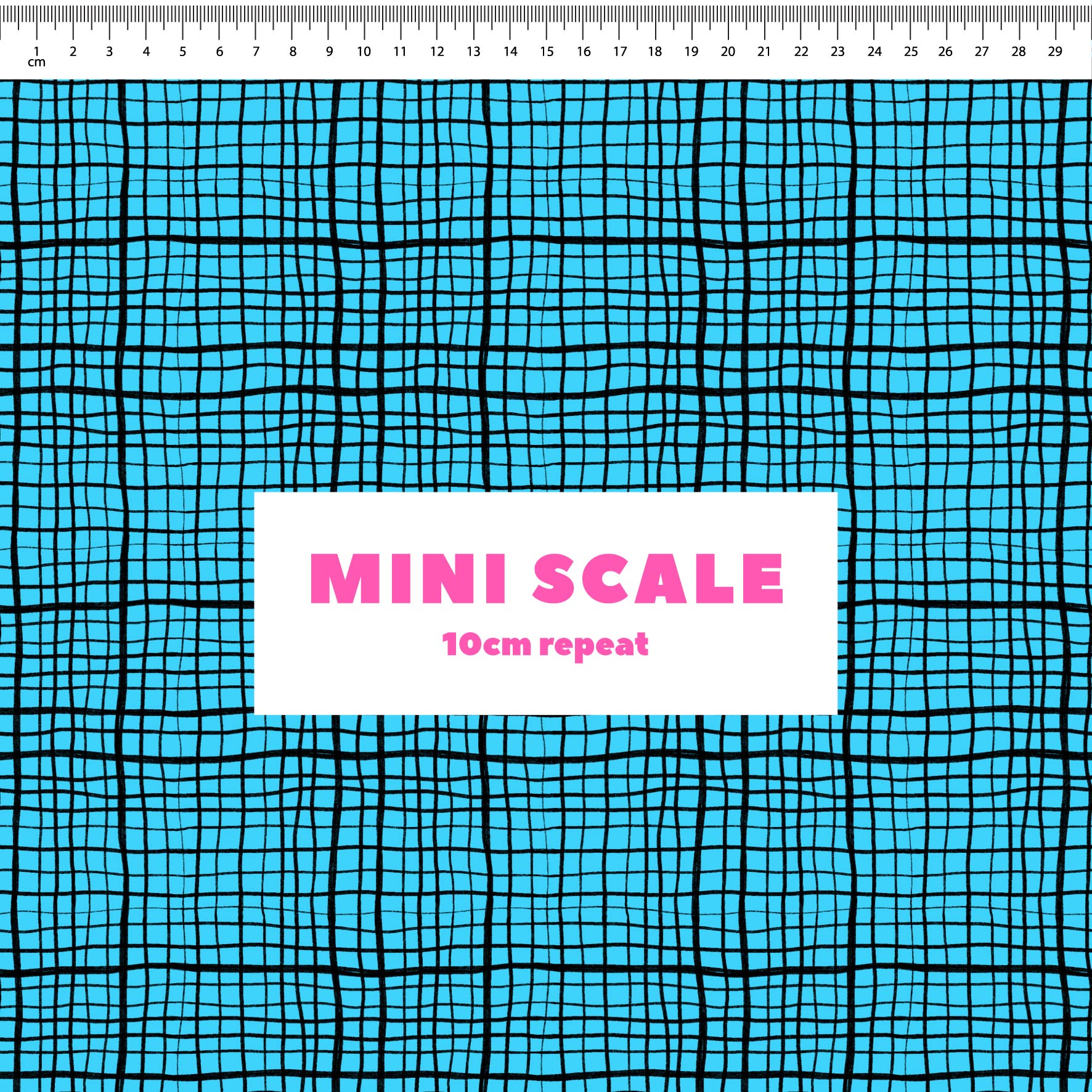 Preorder: Wonky Plaid (Black on Light Blue)