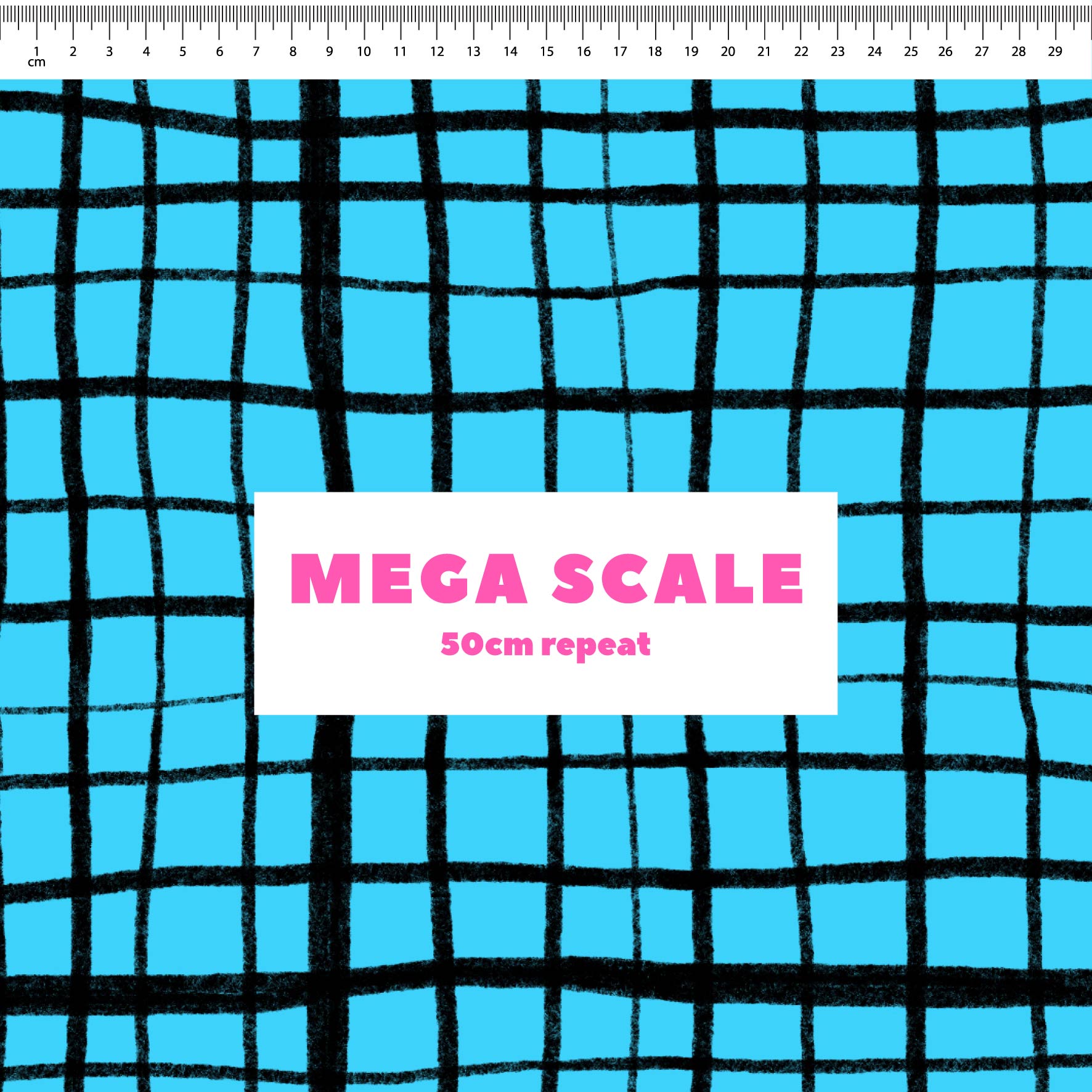 Preorder: Wonky Plaid (Black on Light Blue)