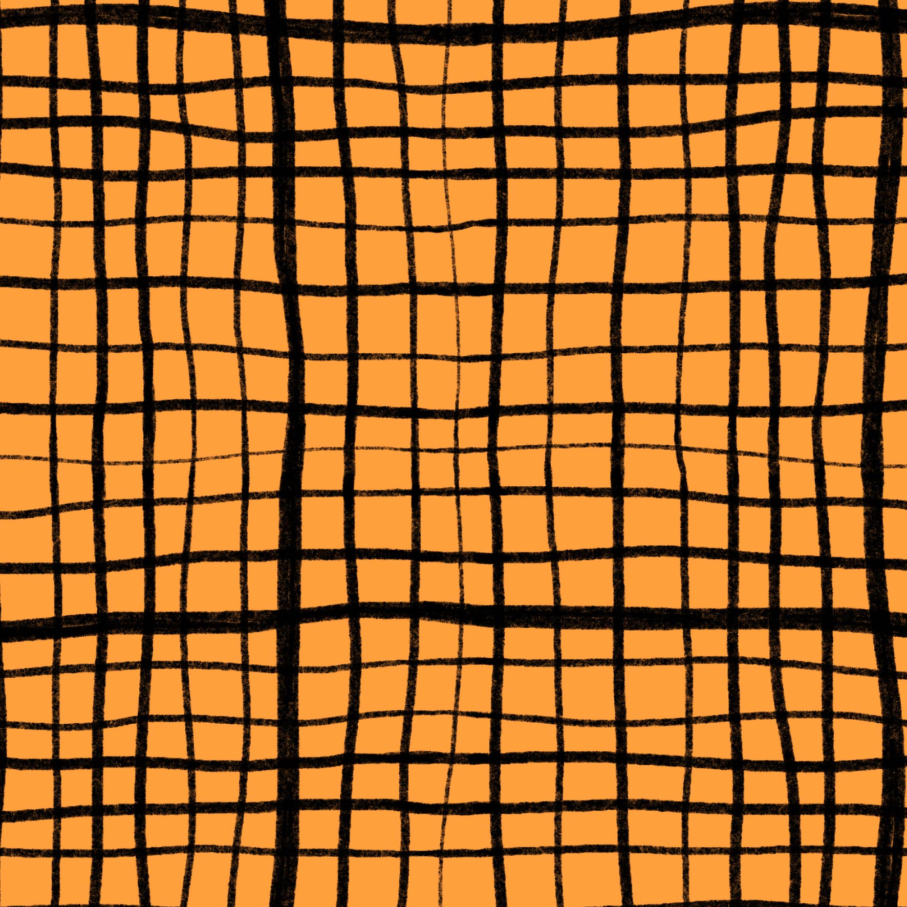 Preorder: Wonky Plaid (Black on Orange)
