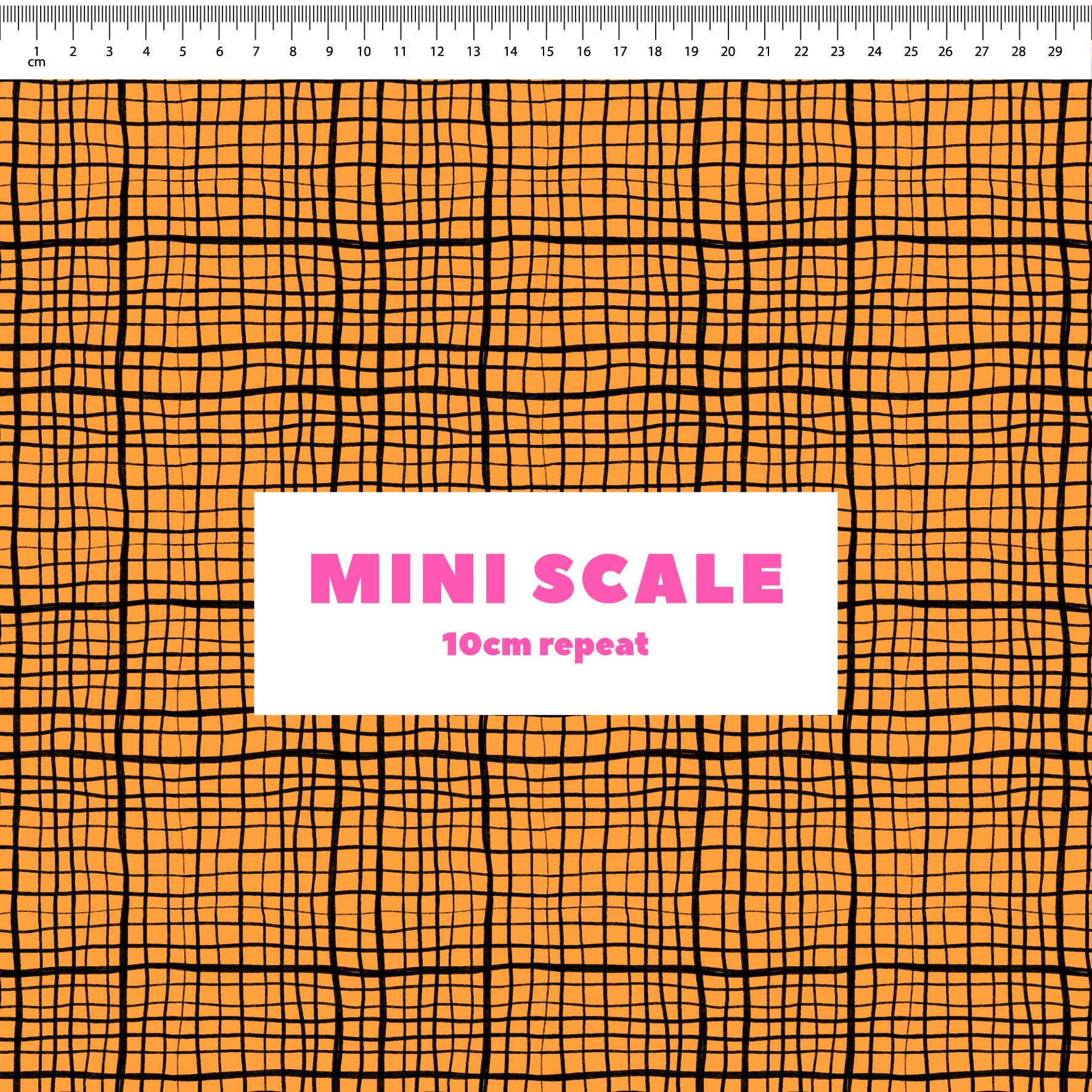 Preorder: Wonky Plaid (Black on Orange)