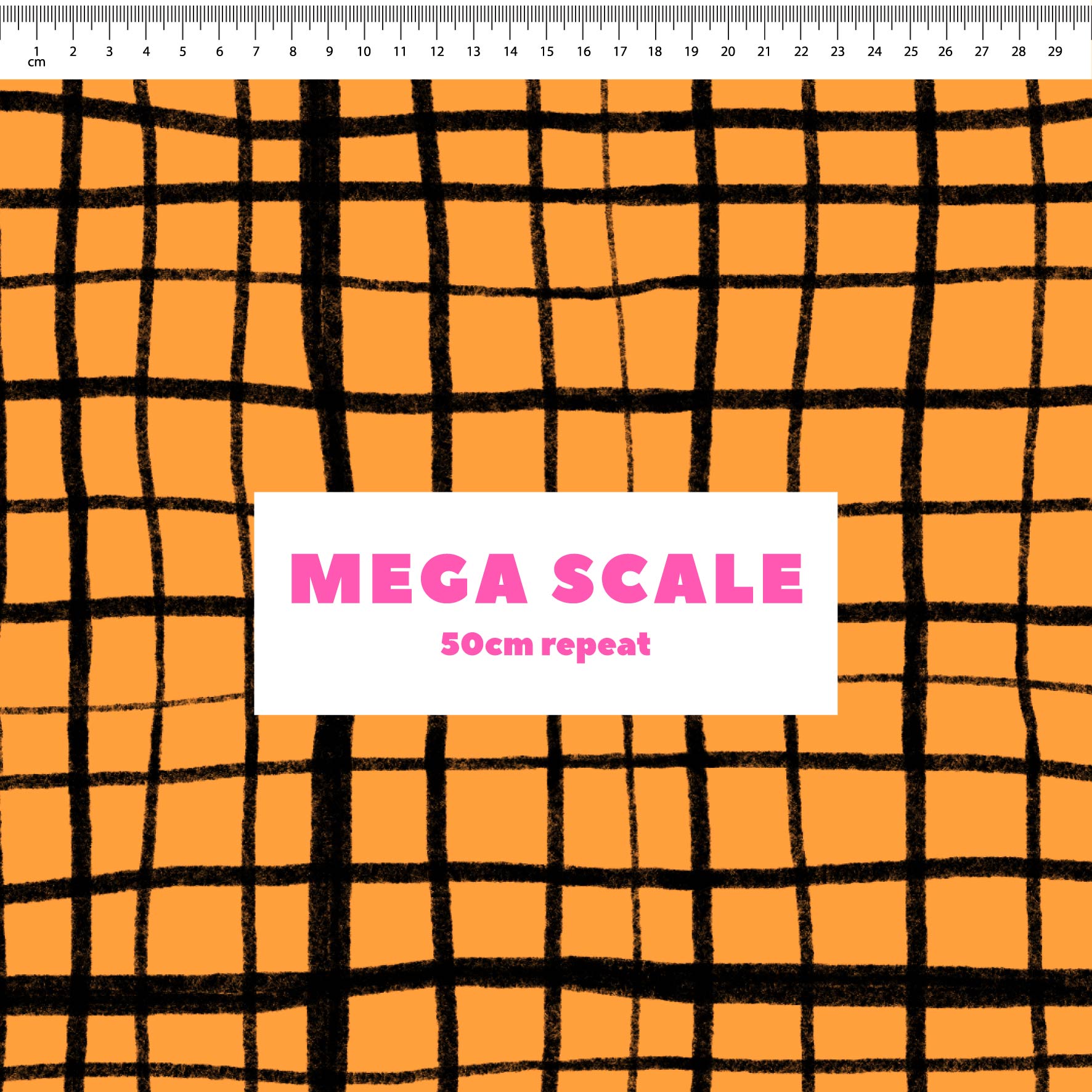 Preorder: Wonky Plaid (Black on Orange)