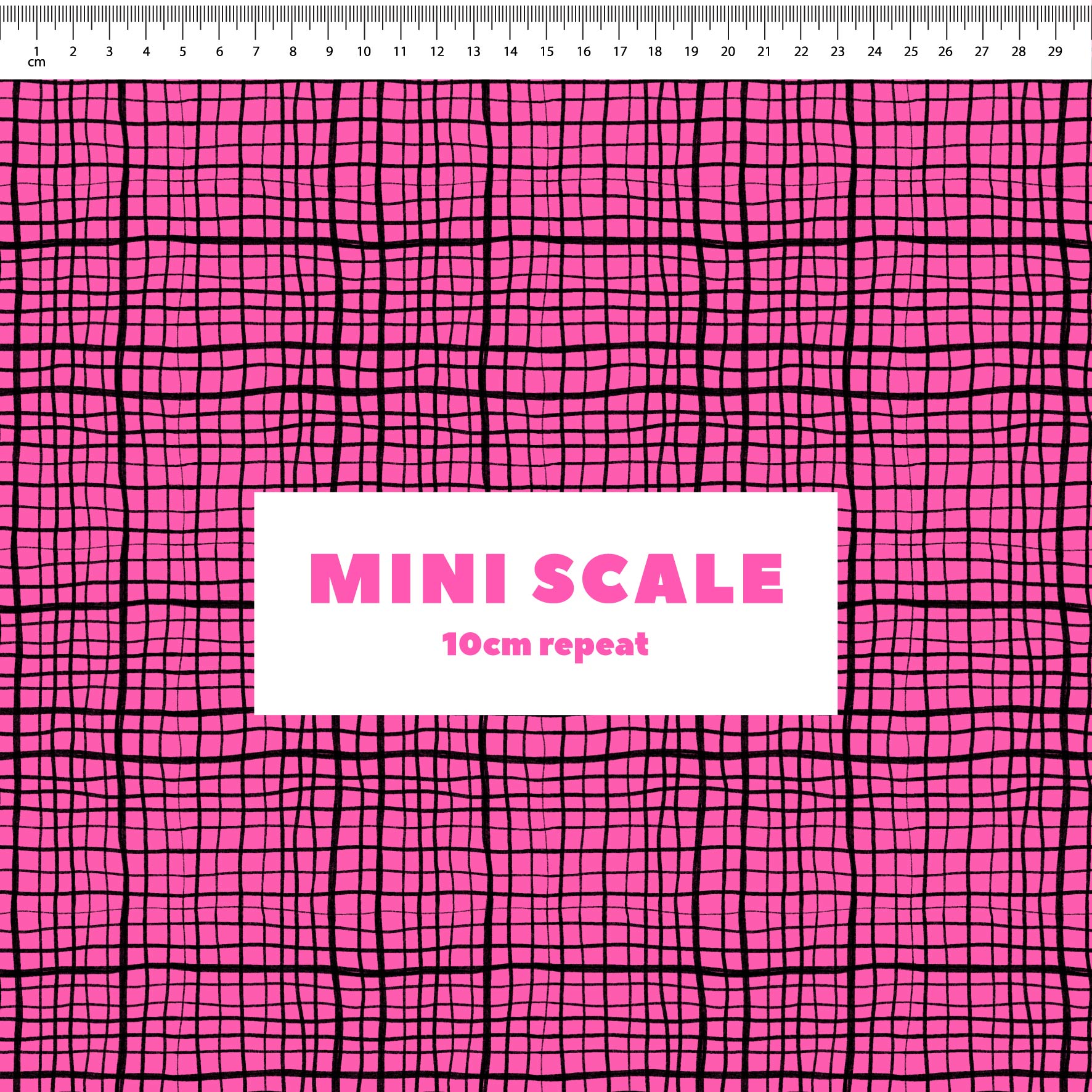 Preorder: Wonky Plaid (Black on Pink)