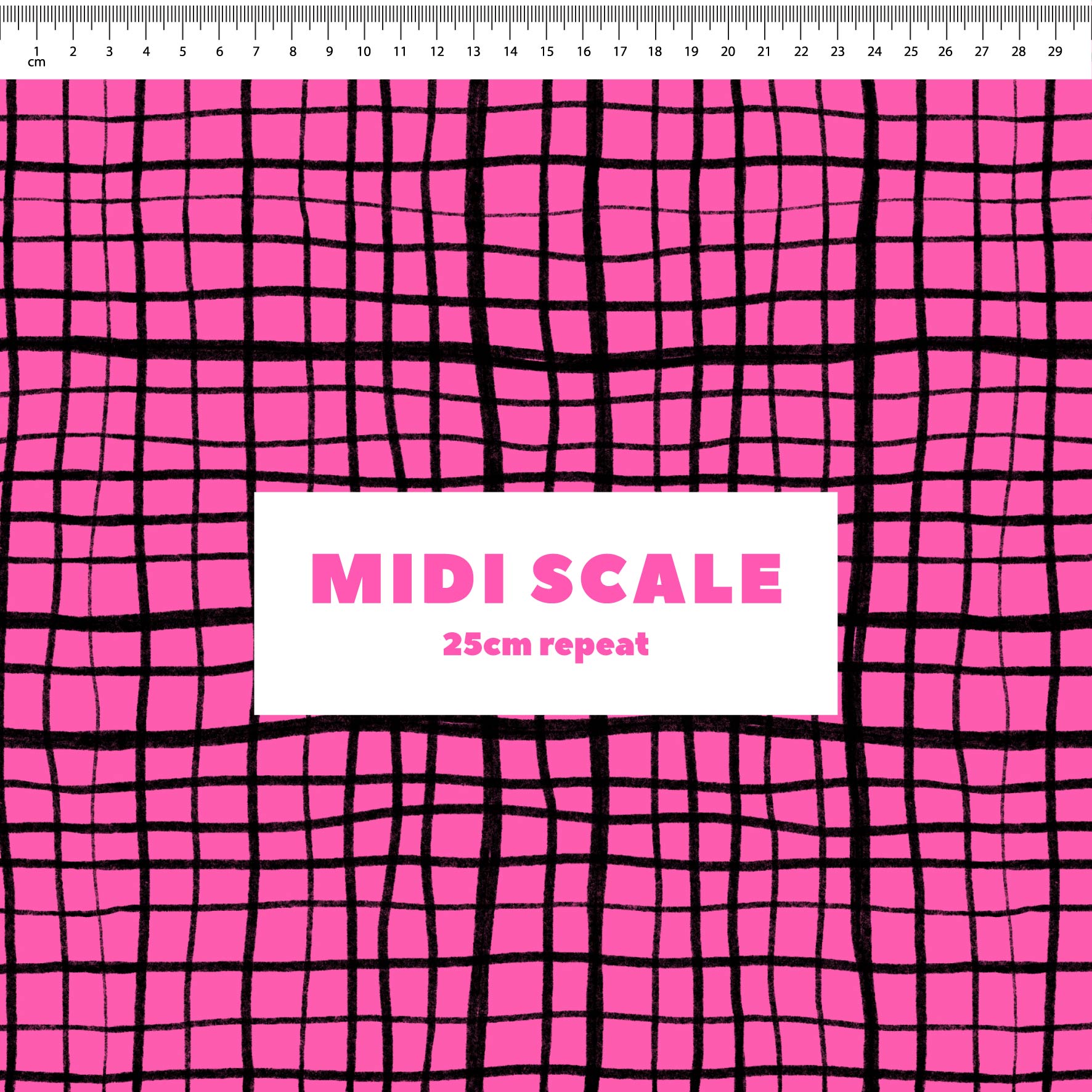 Preorder: Wonky Plaid (Black on Pink)