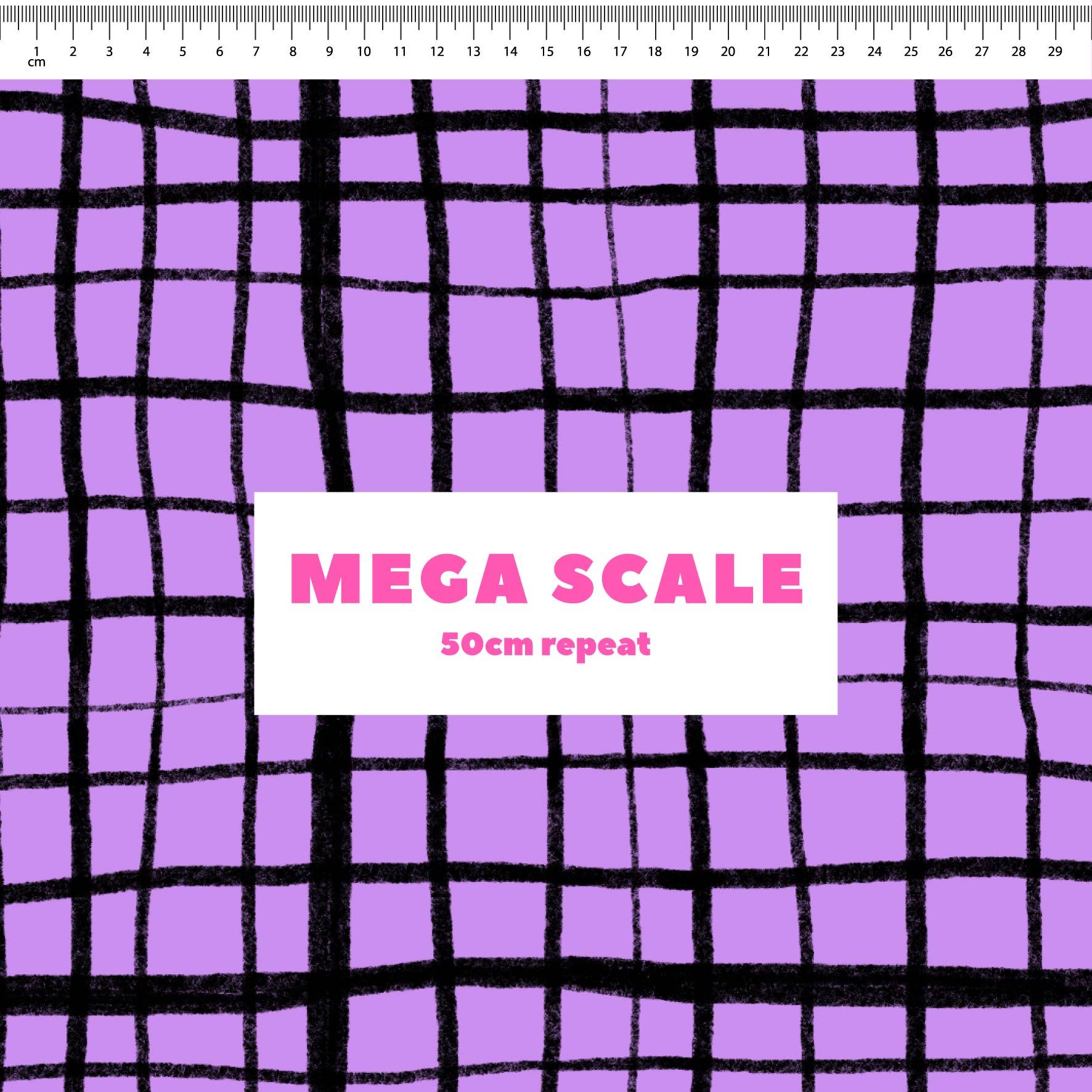 Preorder: Wonky Plaid (Black on Purple)