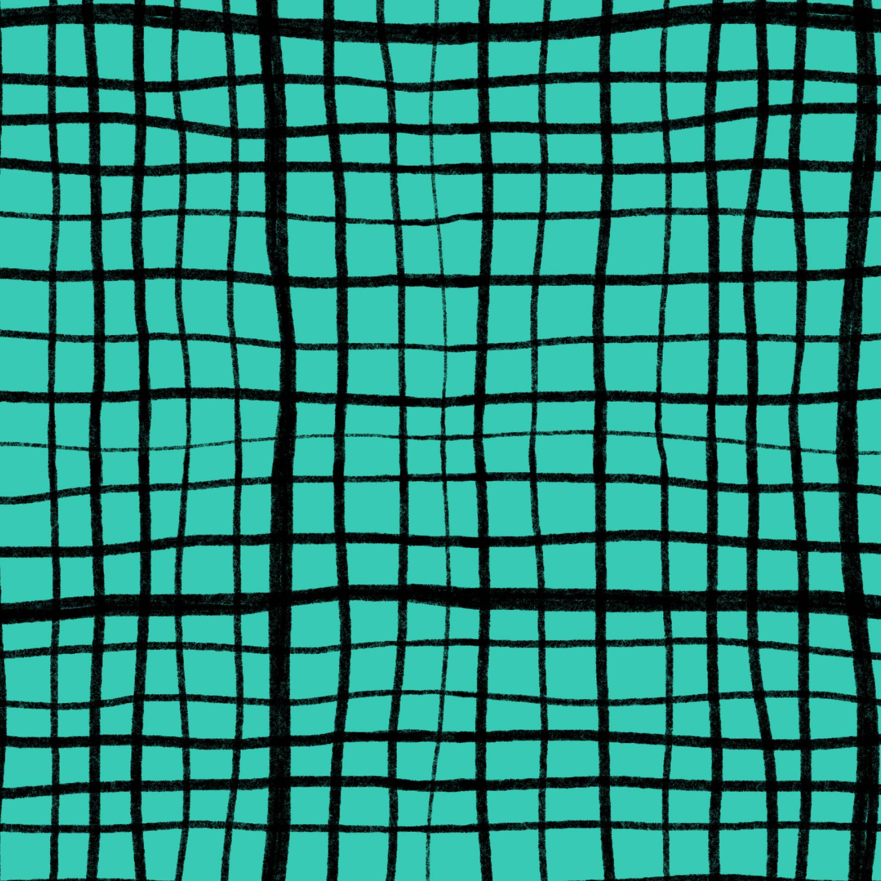 Preorder: Wonky Plaid (Black on Teal)