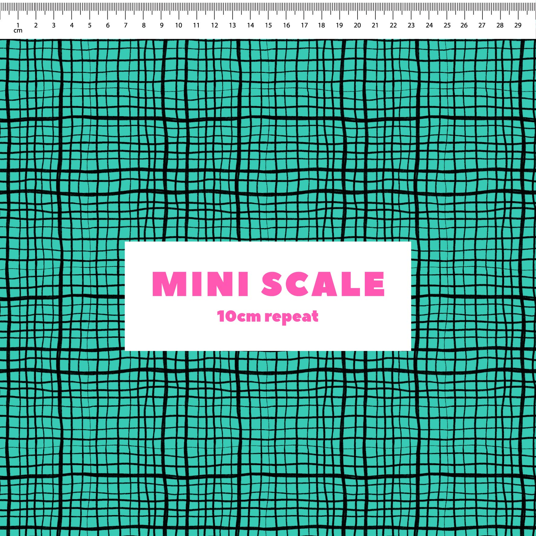 Preorder: Wonky Plaid (Black on Teal)