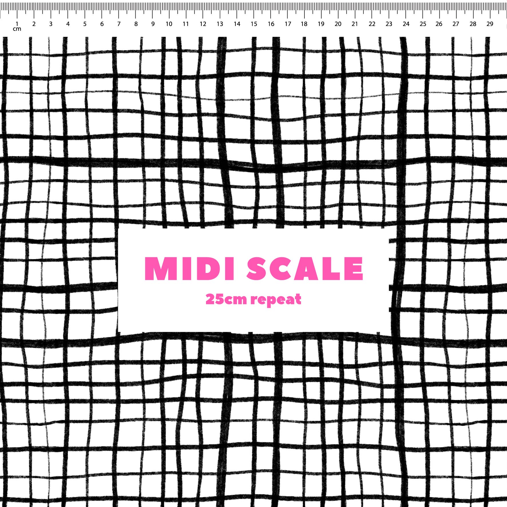 Preorder: Wonky Plaid (Black on White)