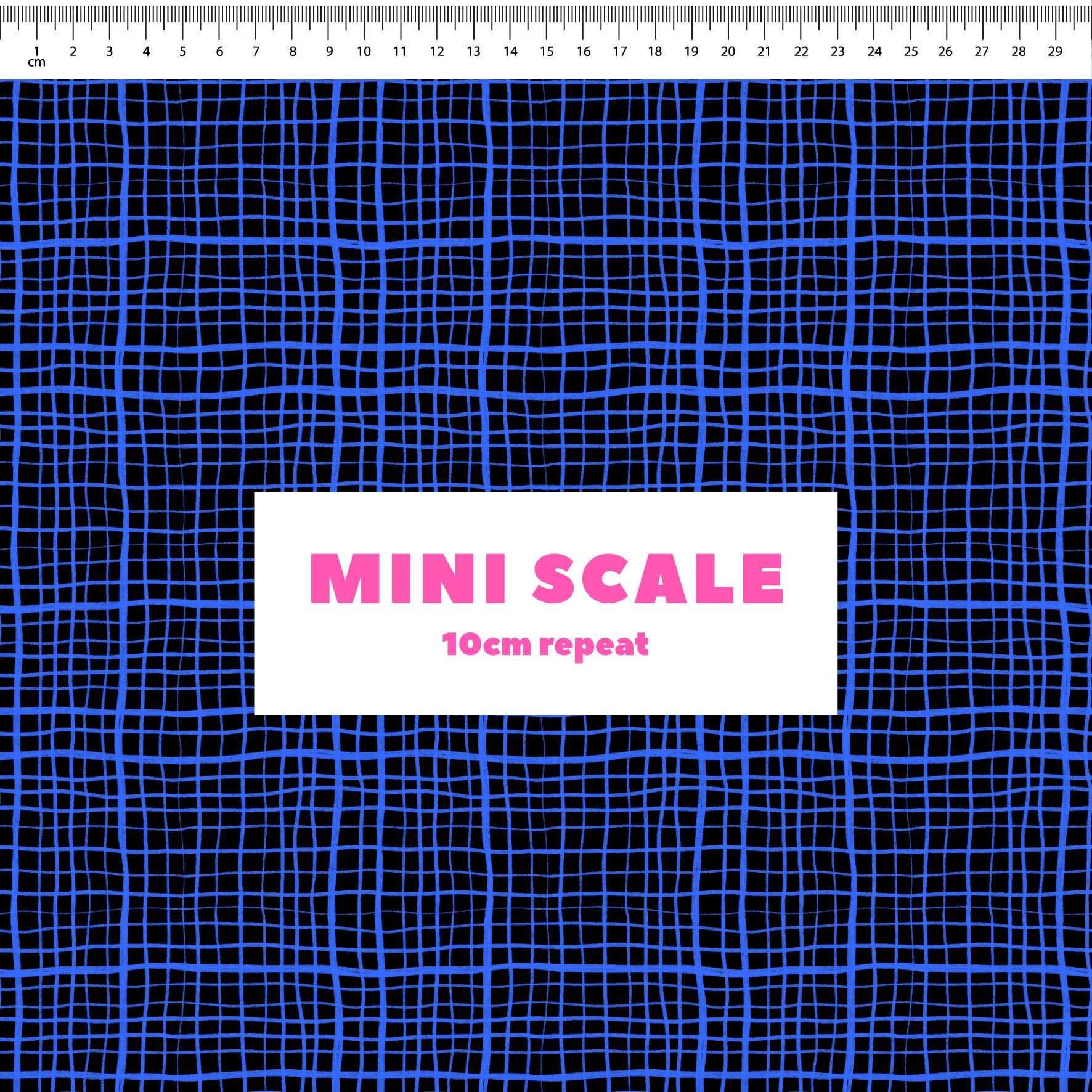 Preorder: Wonky Plaid (Blue on Black)