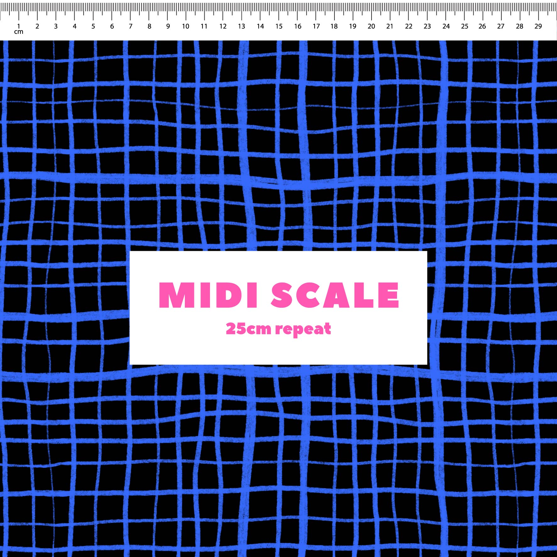 Preorder: Wonky Plaid (Blue on Black)