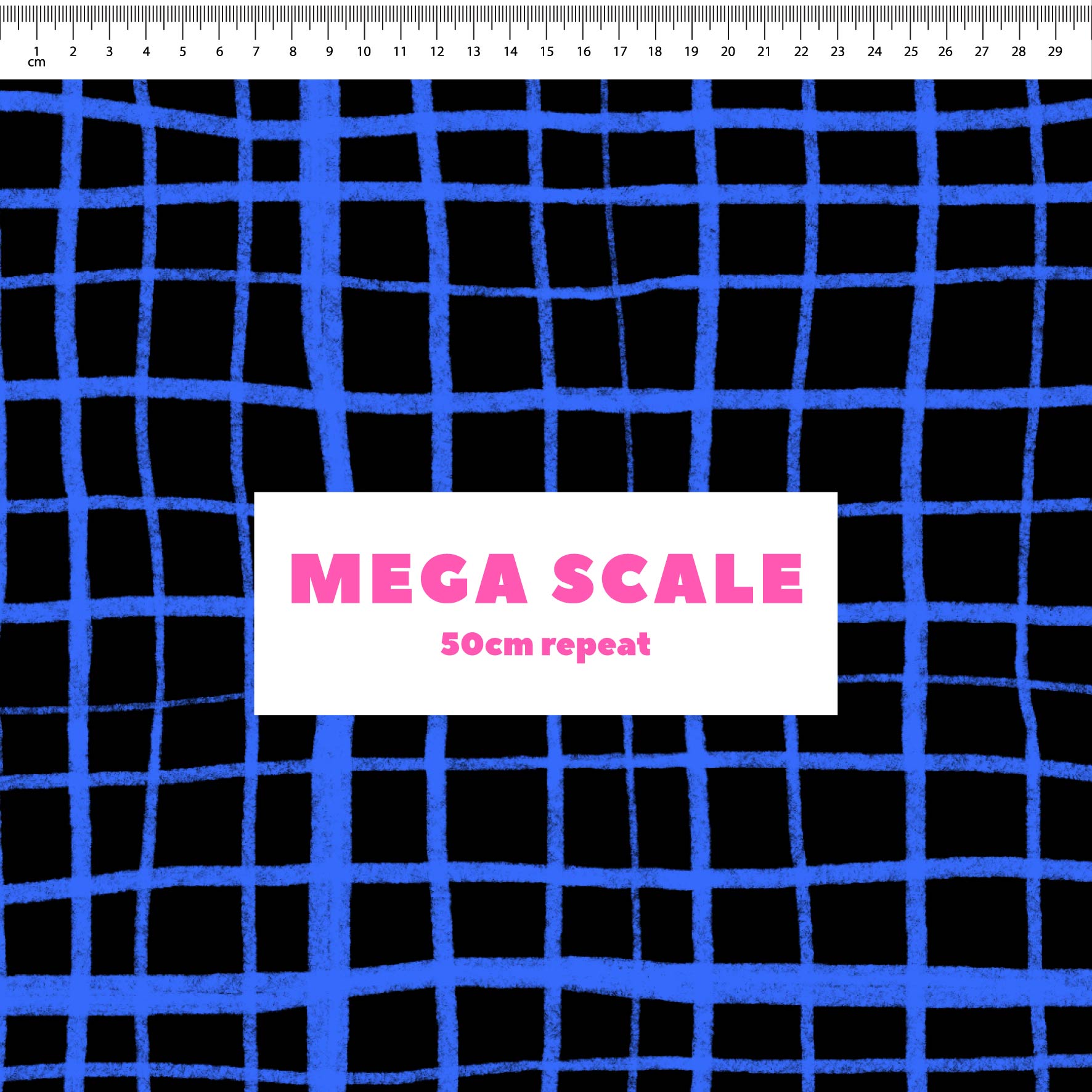 Preorder: Wonky Plaid (Blue on Black)